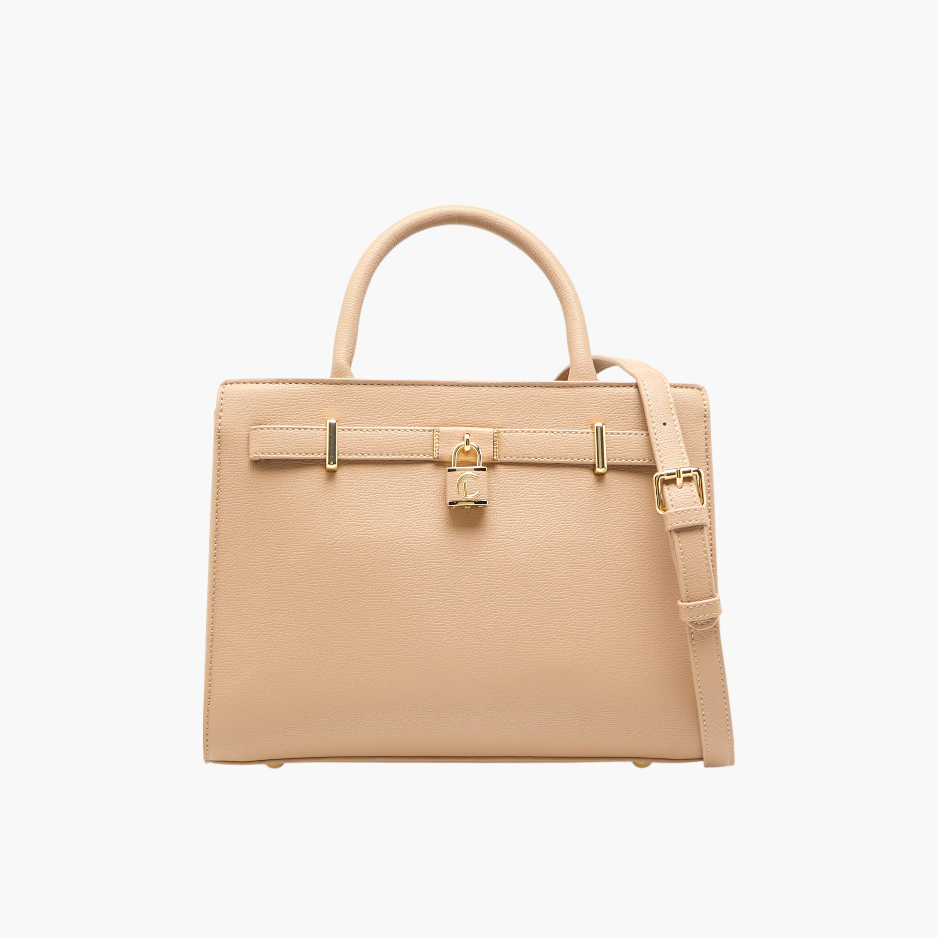 شنطة توتي سادة بمقبض مزدوج وحزام قابل للفصل من لو كونفورت-women-bagsandwallets-handbags-image-1