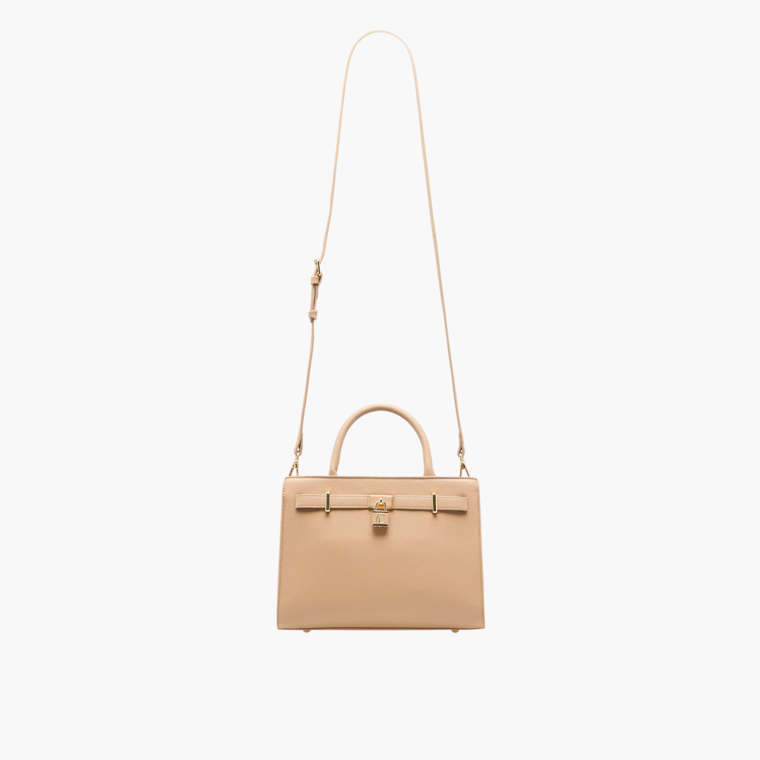 Le Confort Solid Tote Bag with Double Handles and Detachable Strap-women-bagsandwallets-handbags-image-4