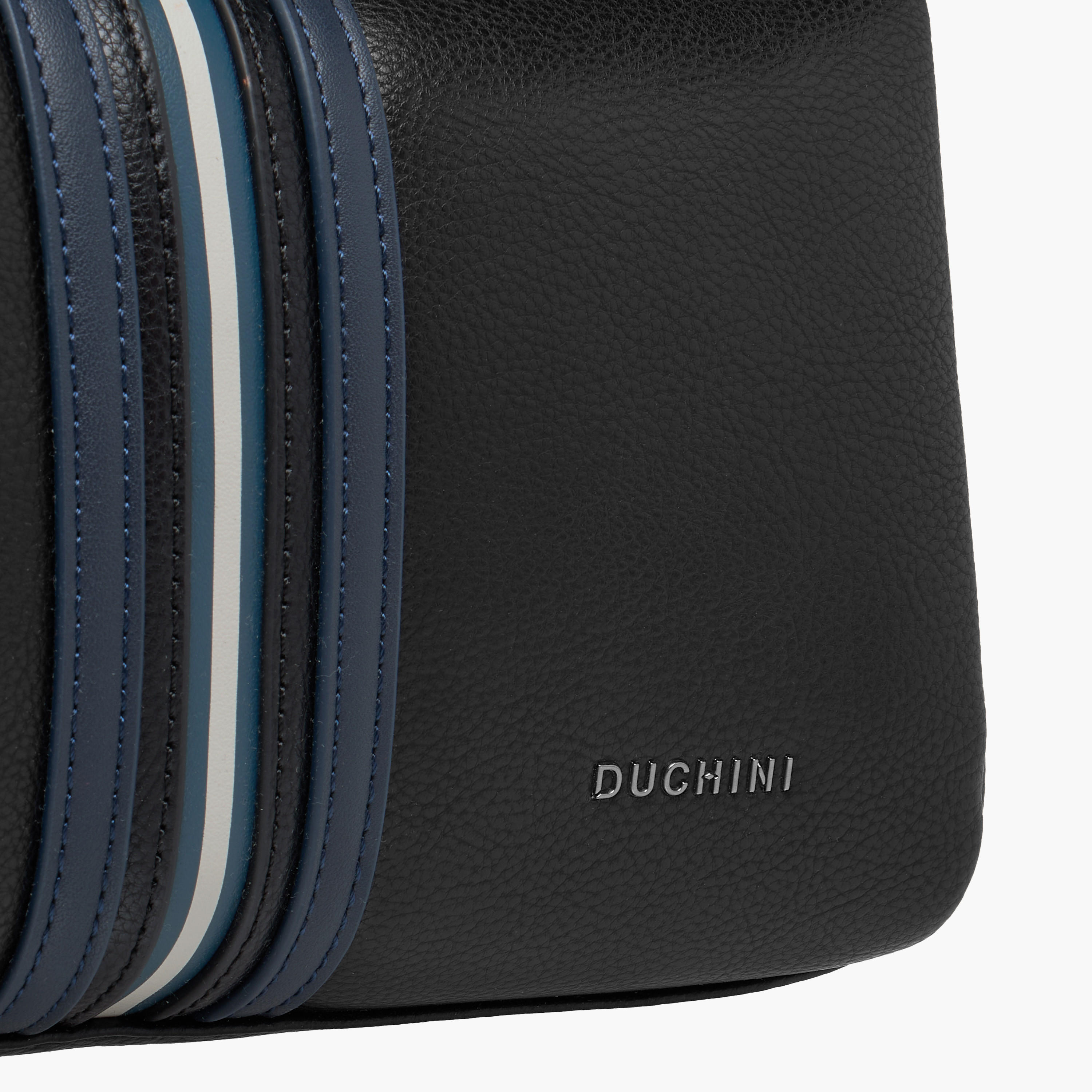 Duchini Striped Pouch with Zip Closure-men-bags-image-5