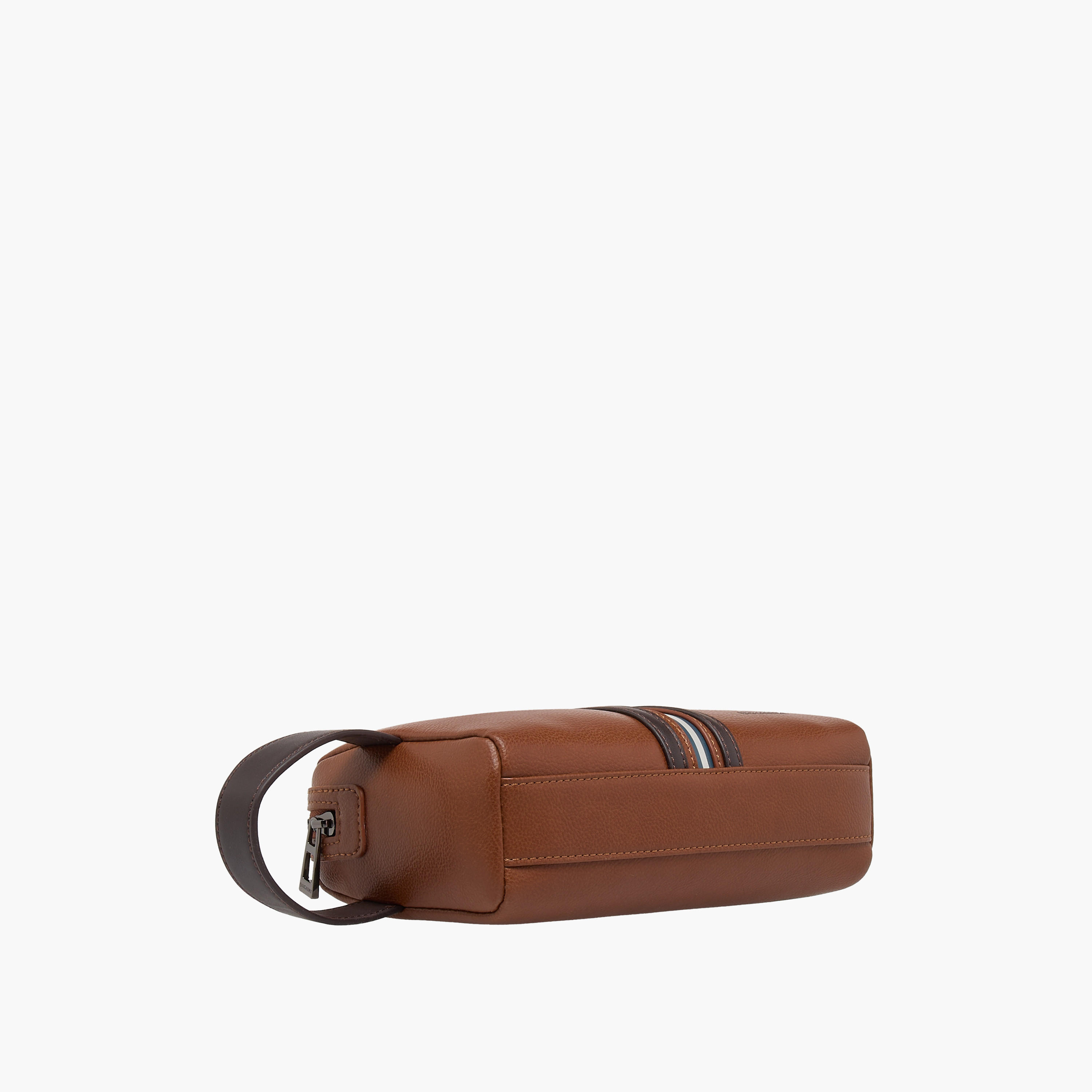 Duchini Striped Pouch with Zip Closure-men-bags-image-6