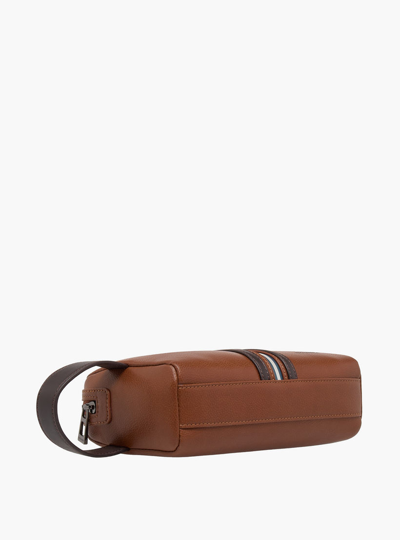 Duchini Striped Pouch with Zip Closure-men-bags-image-6