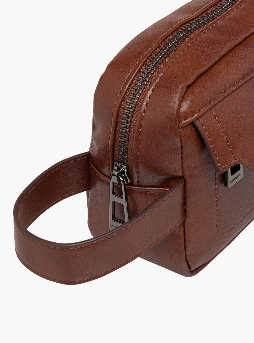 Duchini Solid Pouch with Zip Closure-men-bags-image-4
