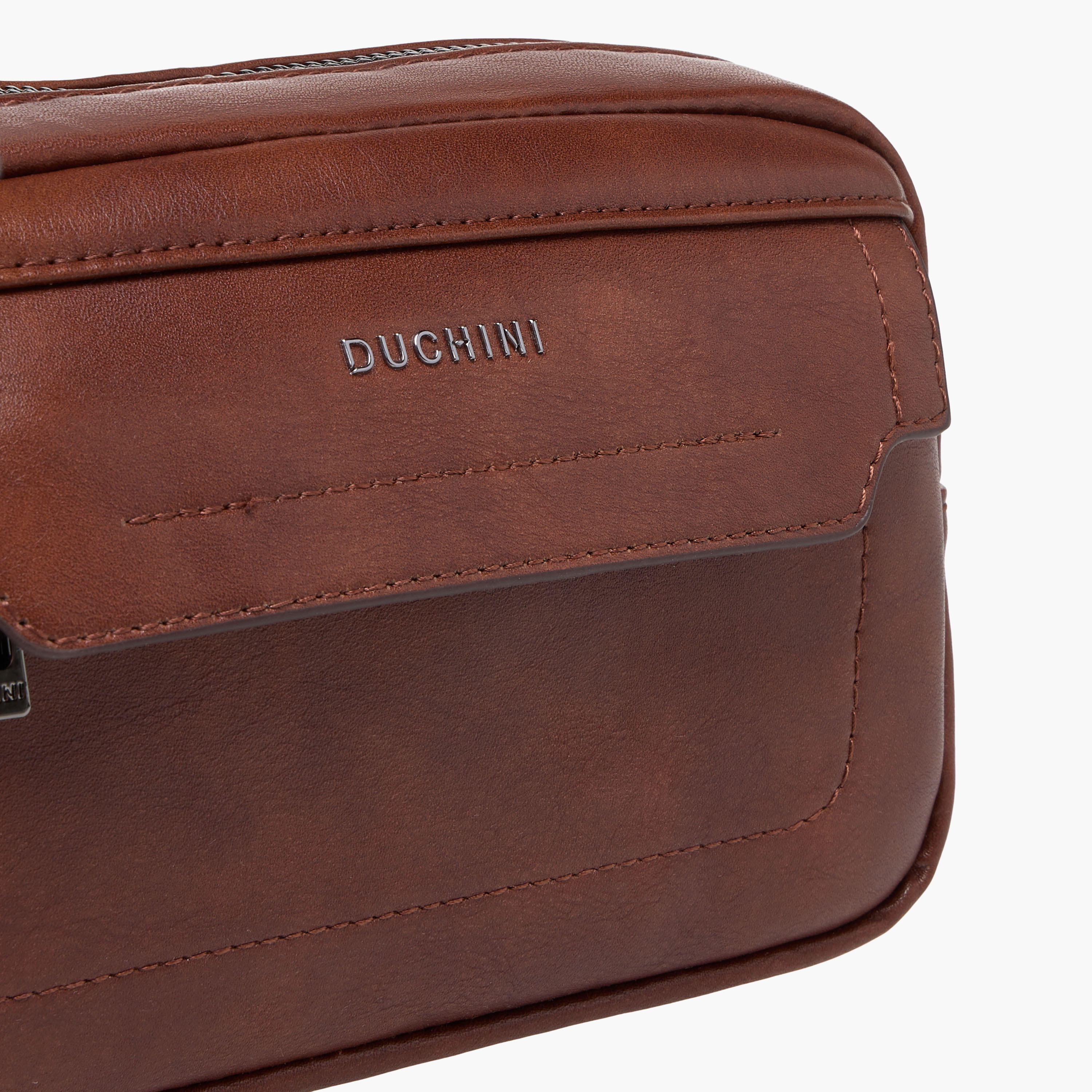 Duchini Solid Pouch with Zip Closure-men-bags-image-5