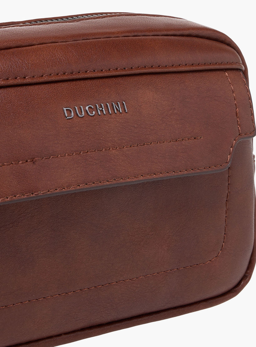 Duchini Solid Pouch with Zip Closure-men-bags-image-5