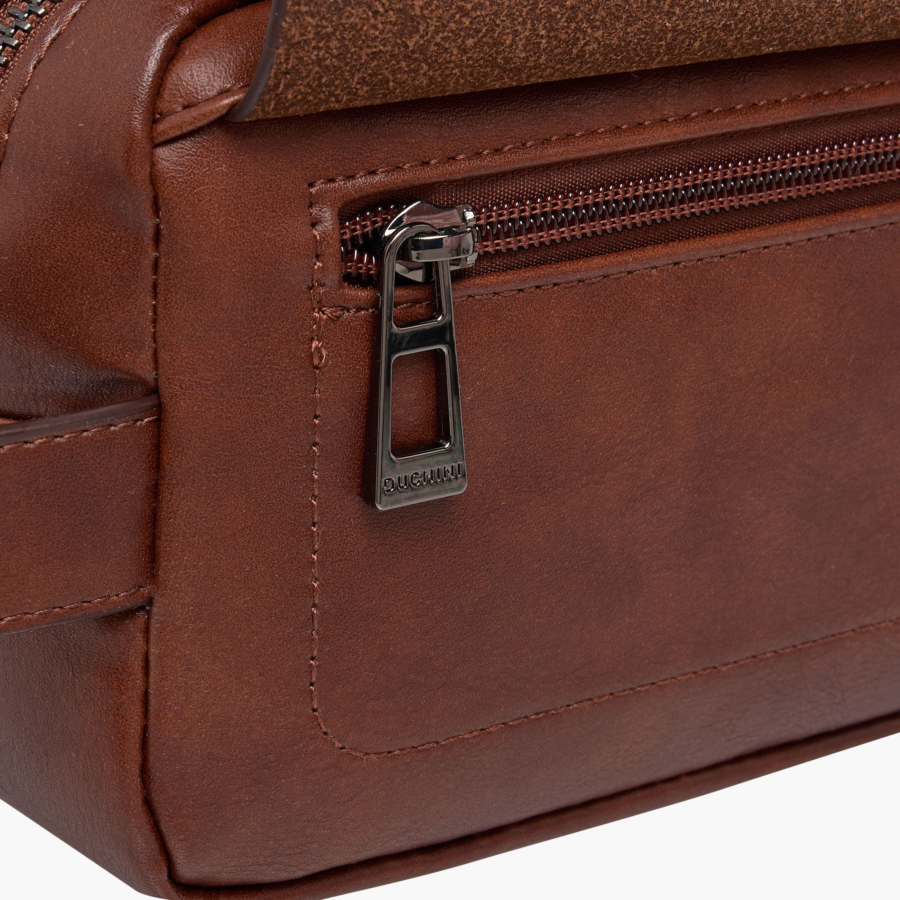 Duchini Solid Pouch with Zip Closure-men-bags-image-6