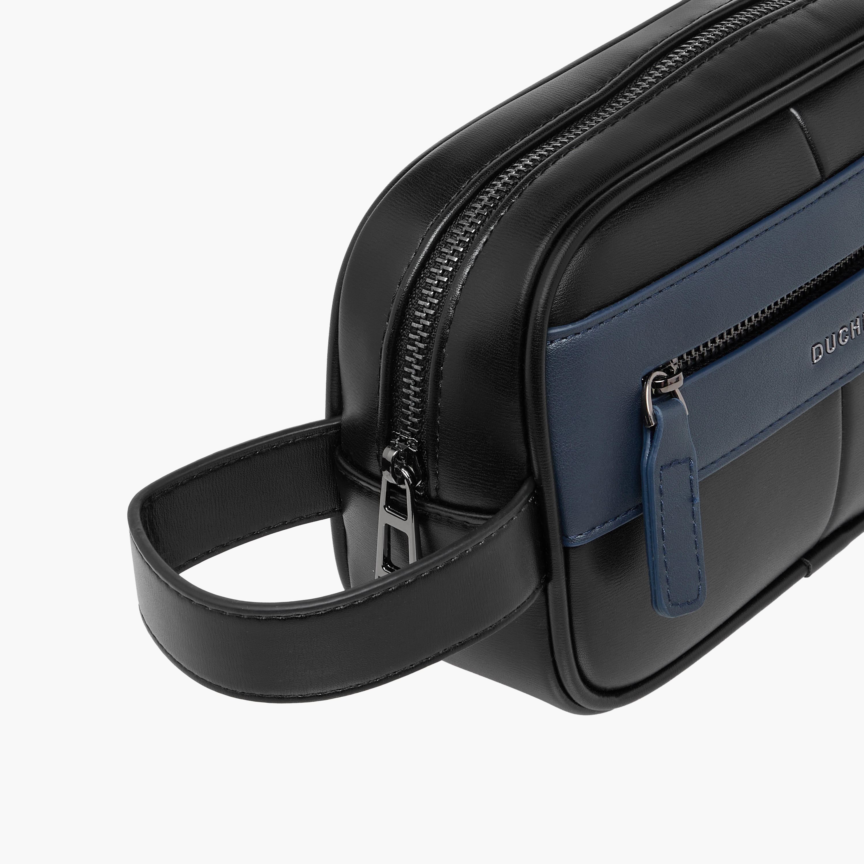 Duchini Colourblock Pouch with Zip Closure-men-bags-image-4