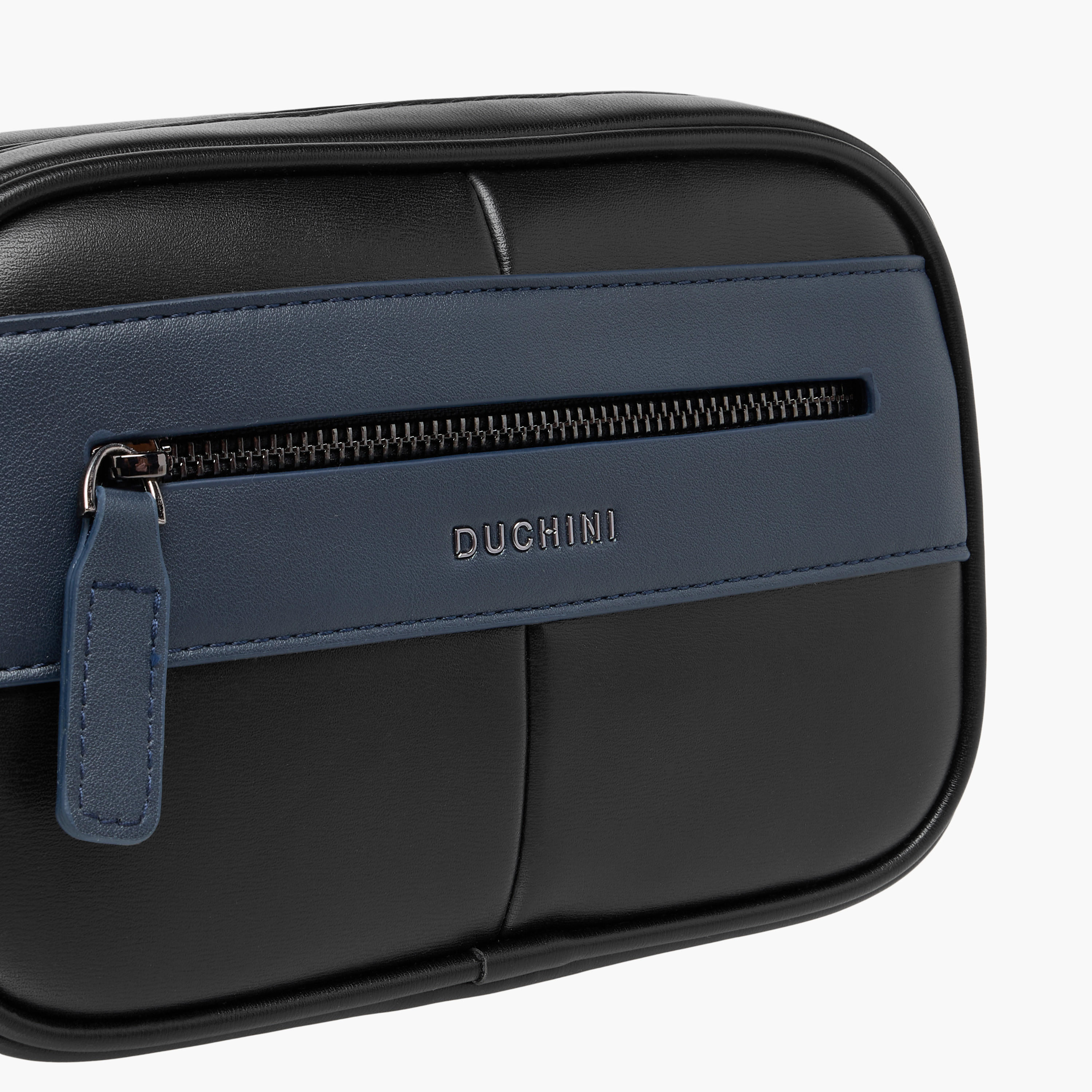 Duchini Colourblock Pouch with Zip Closure-men-bags-image-5