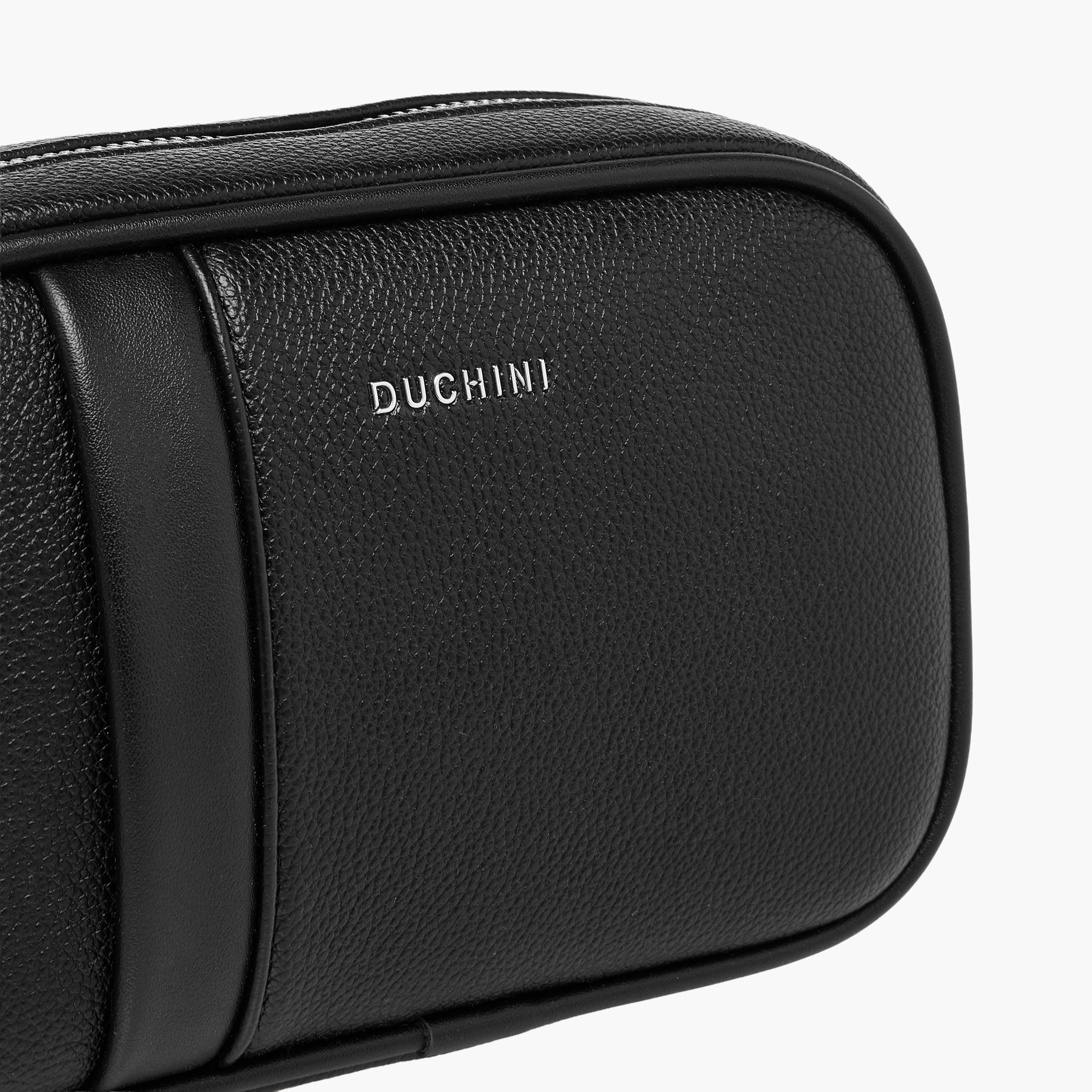 Duchini Panelled Pouch with Zip Closure-men-bags-image-5