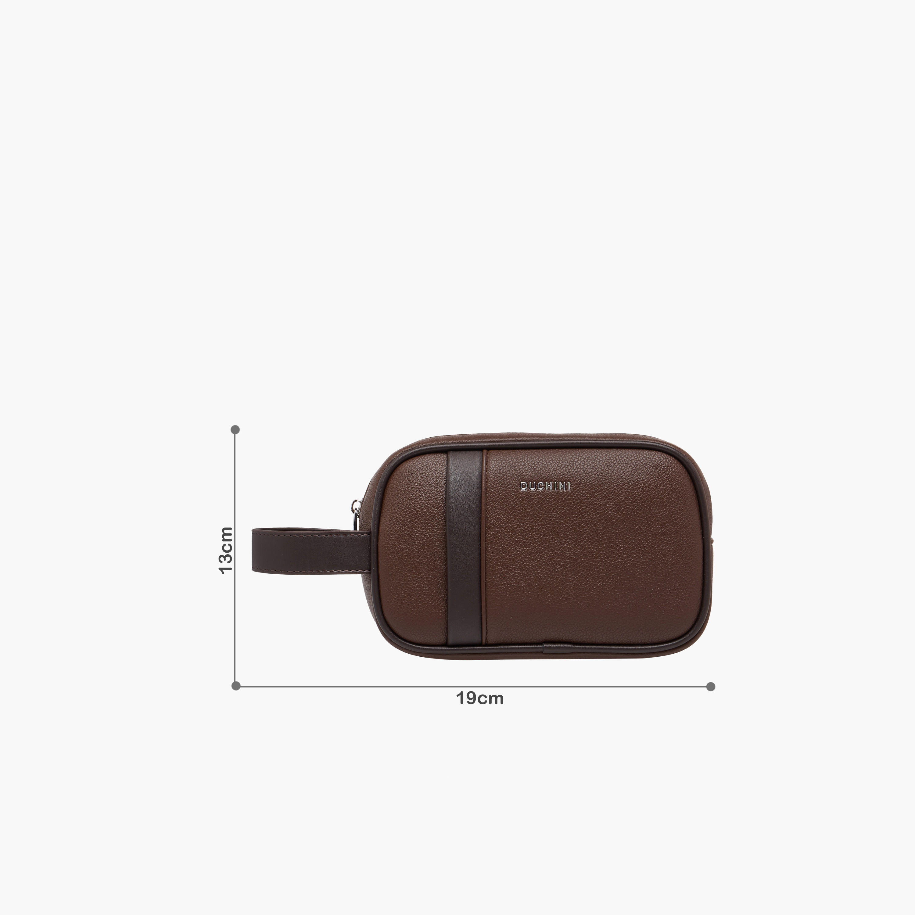 Duchini Panelled Pouch with Zip Closure-men-bags-image-2