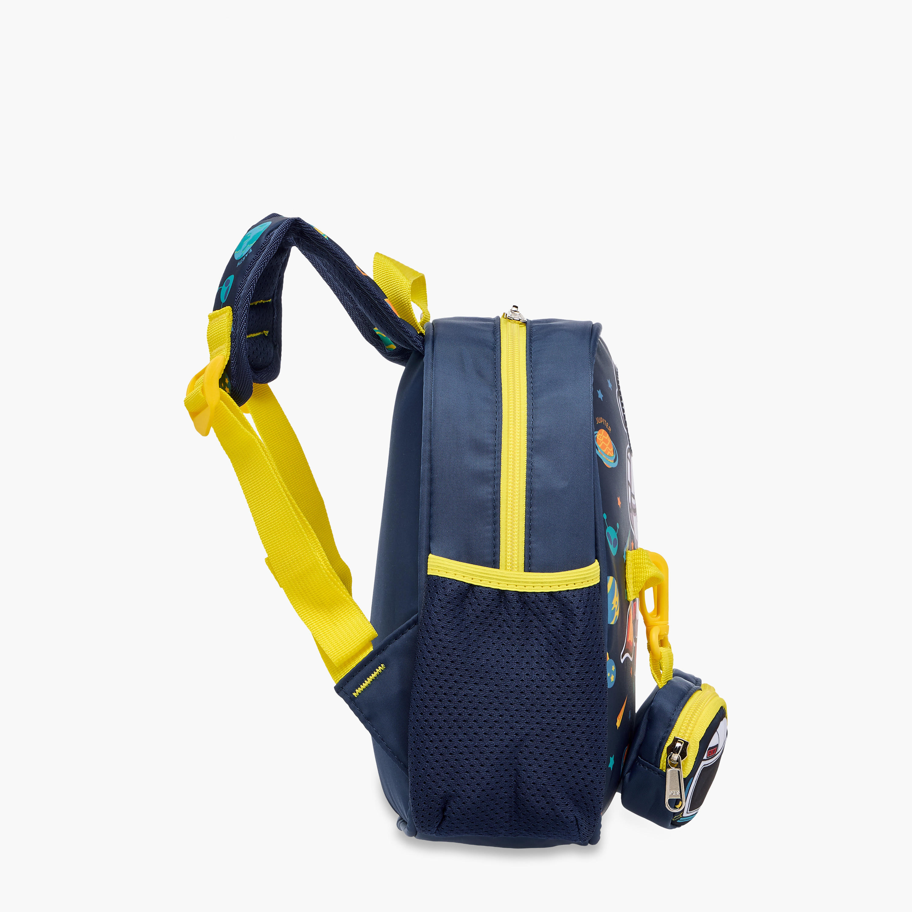 Supercute Astronaut Print Backpack with Shoulder Straps and Detachable Pouches - 26x10x28 cms-school-bagsandbackpacks-backpacks-image-5