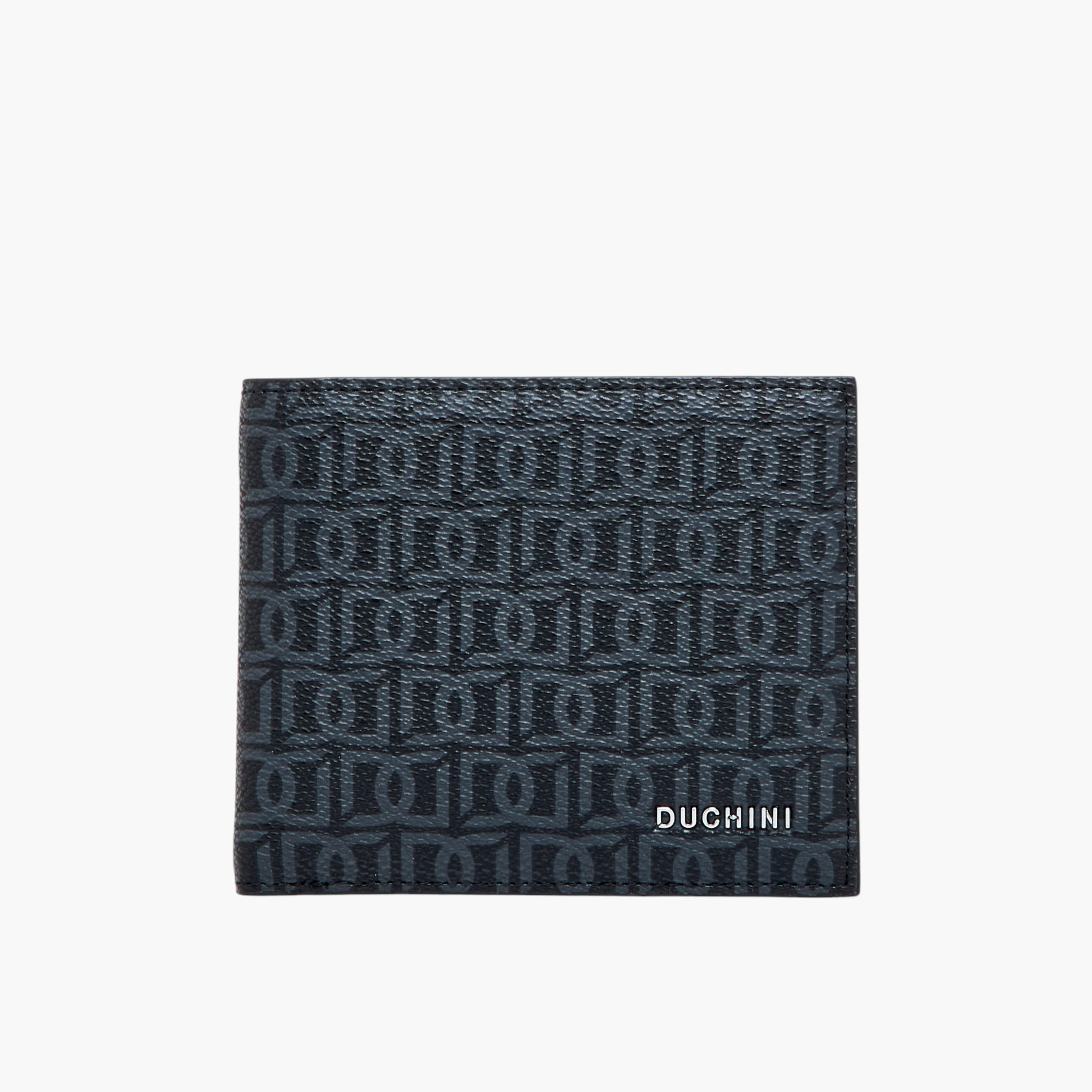 Duchini Monogram Print Bi-Fold Wallet-men-beltsandwallets-wallets-image-1