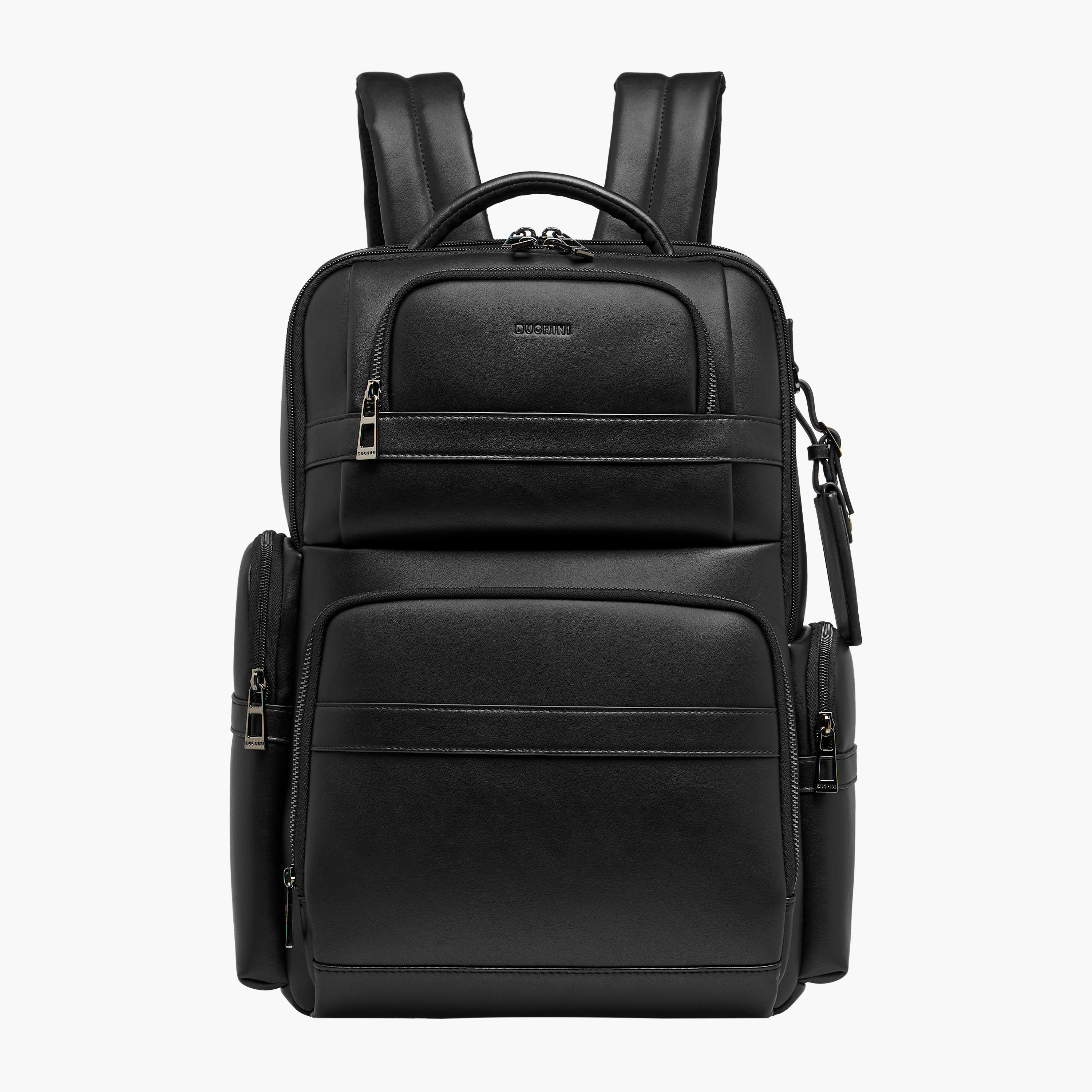 Duchini Solid Backpack with Adjustable Straps and Zip Closure - 31x43x17 cm-men-bags-image-1