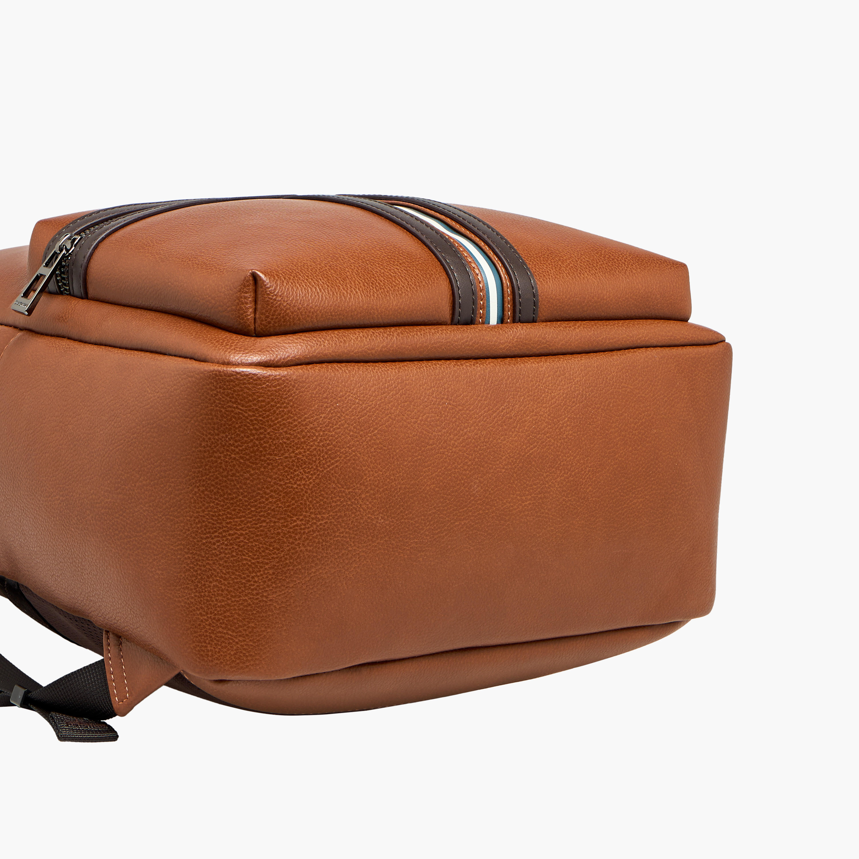 Duchini Striped Backpack with Zip Closure - 31x17x43 cm-men-bags-image-7