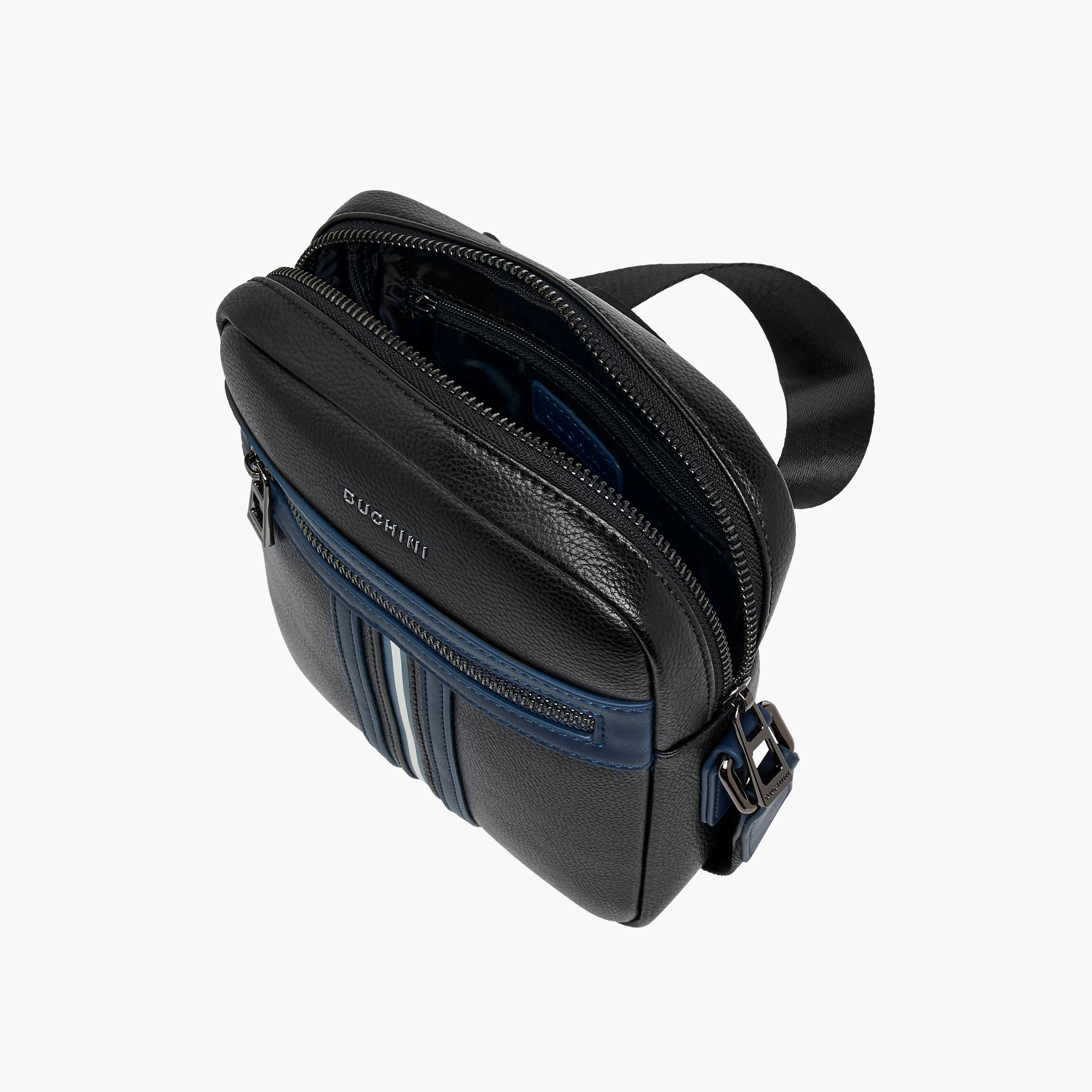 شنطة كروس بودي مقلمة بحزام قابل للتعديل من دوتشيني-men-bags-image-1