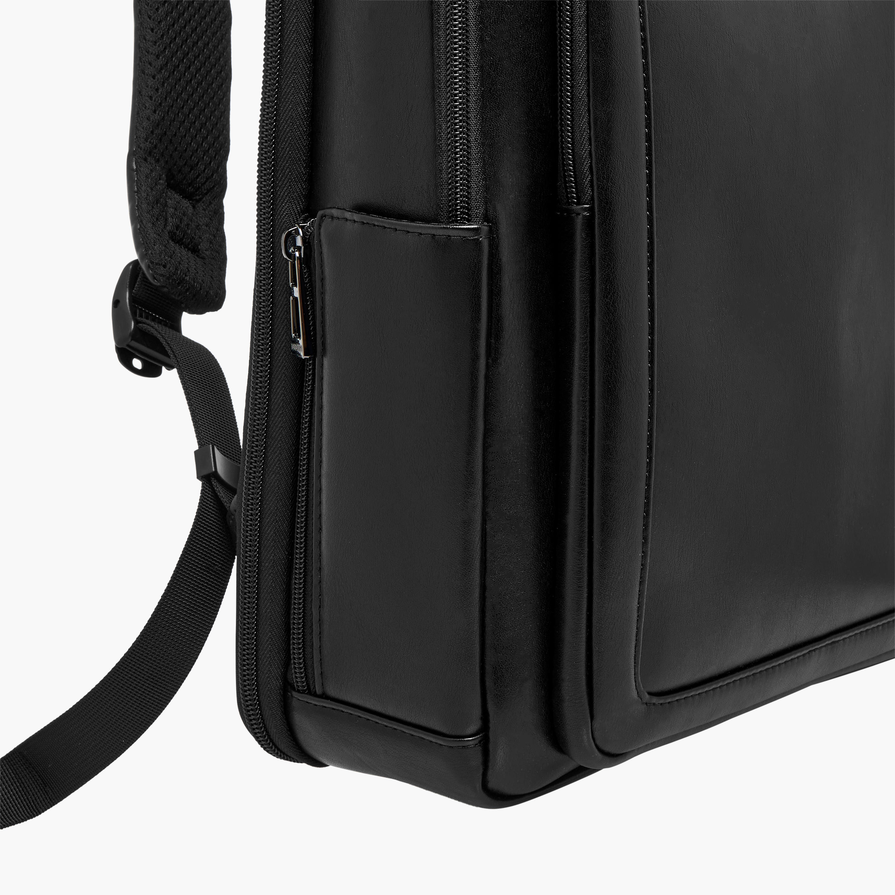 Duchini Solid Backpack with Top Handle and Zip Closure - 31x17x43 cm-men-bags-image-7