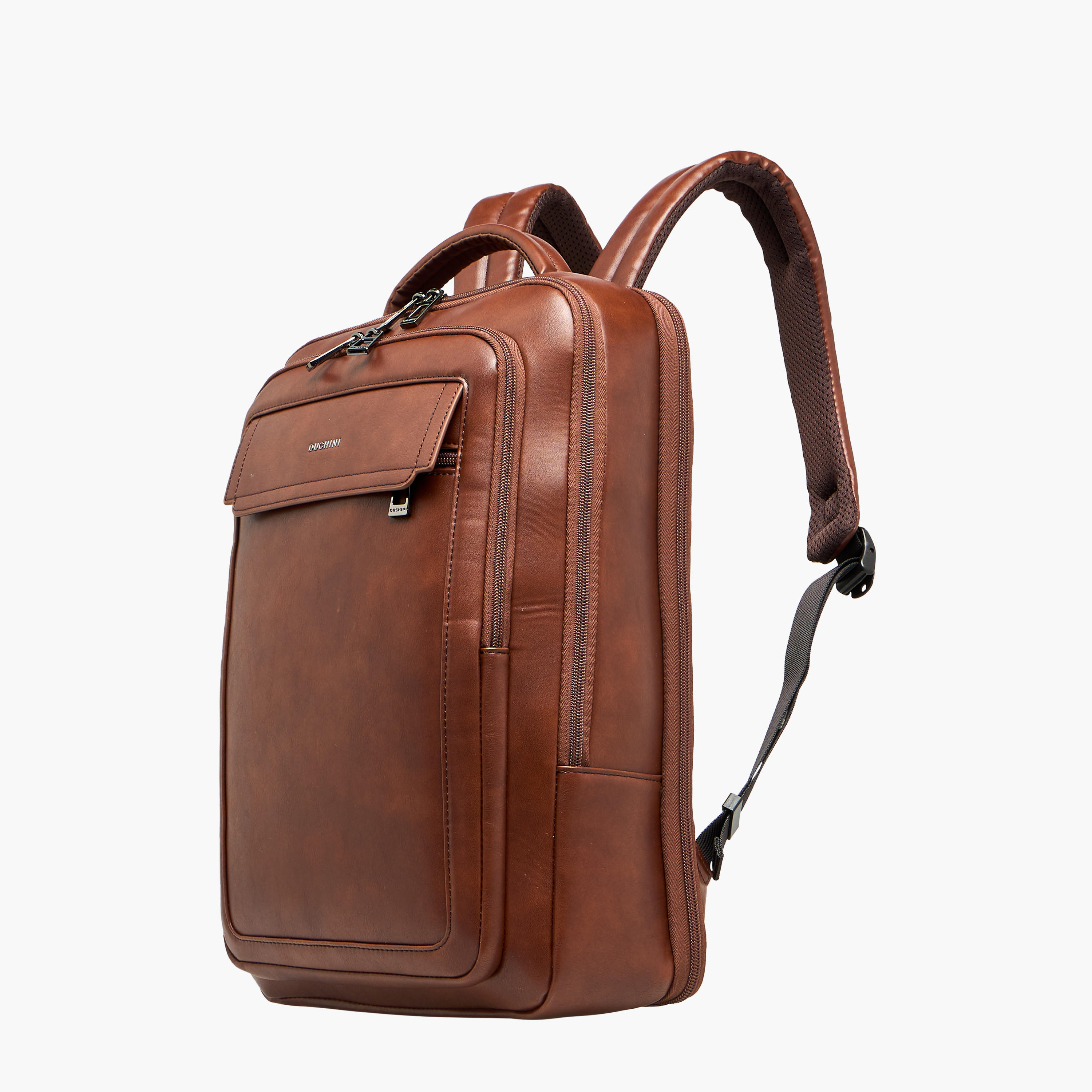 Duchini Solid Backpack with Top Handle and Zip Closure - 31x17x43 cm-men-bags-image-3