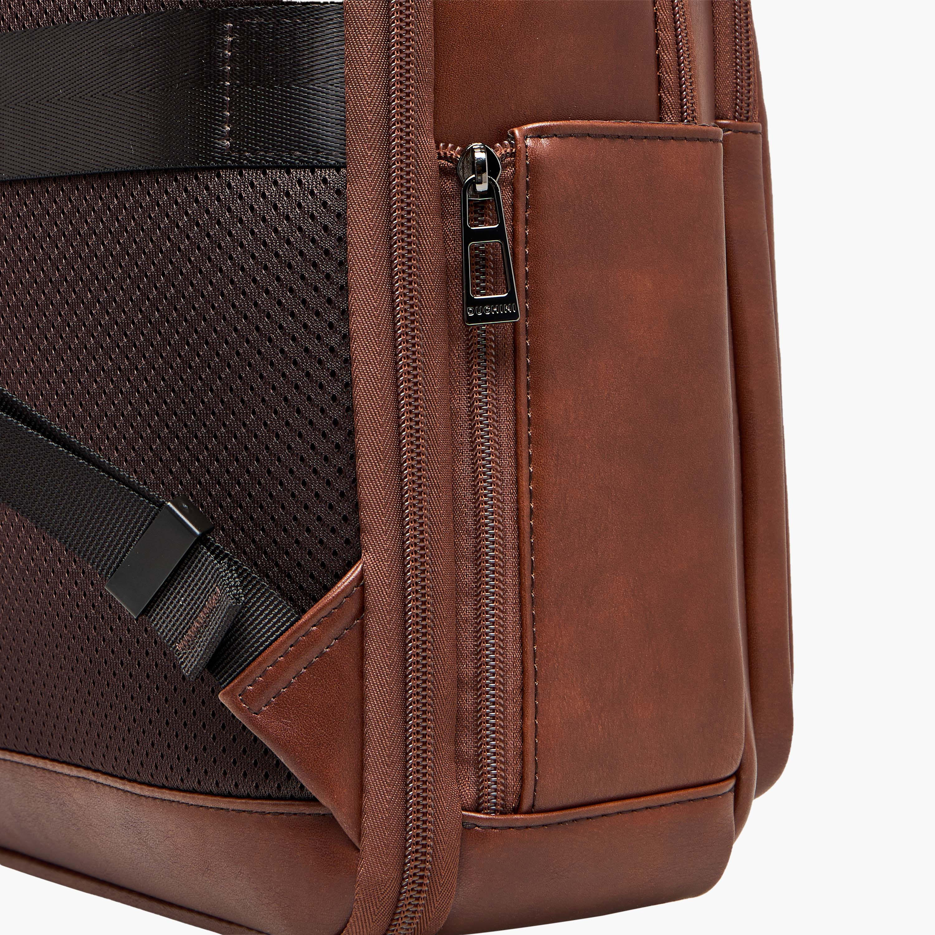 Duchini Solid Backpack with Top Handle and Zip Closure - 31x17x43 cm-men-bags-image-6