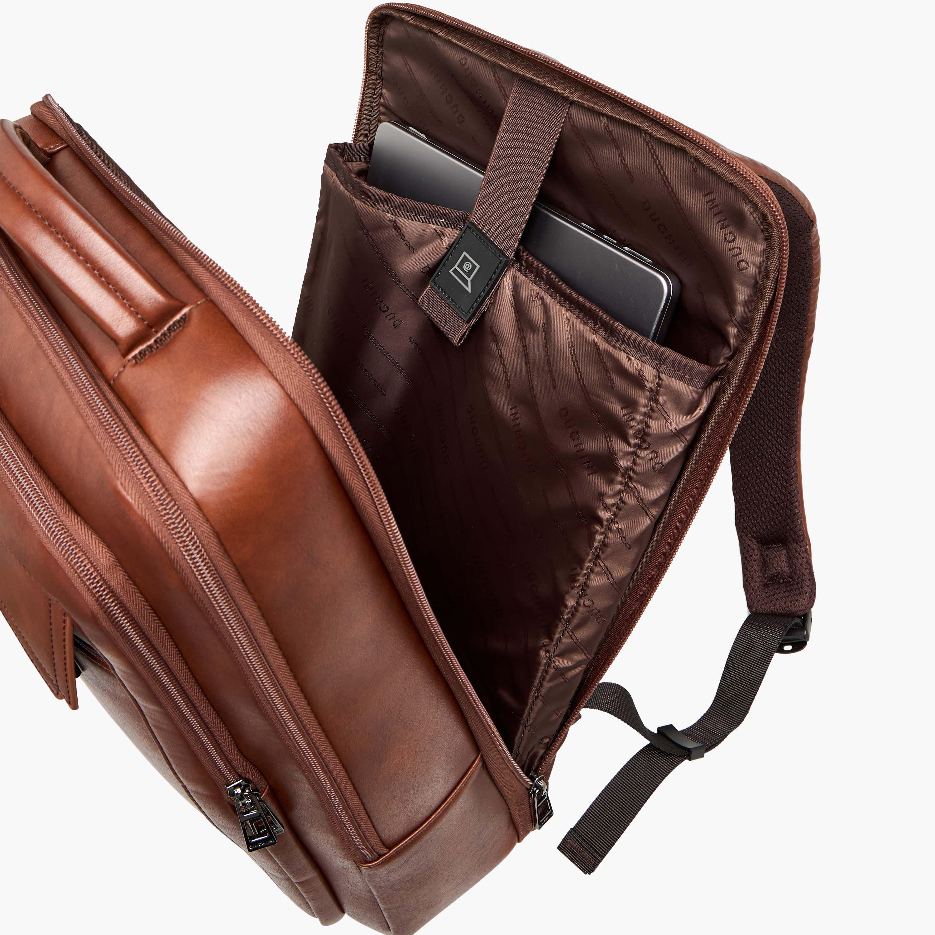 Duchini Solid Backpack with Top Handle and Zip Closure - 31x17x43 cm-men-bags-image-8