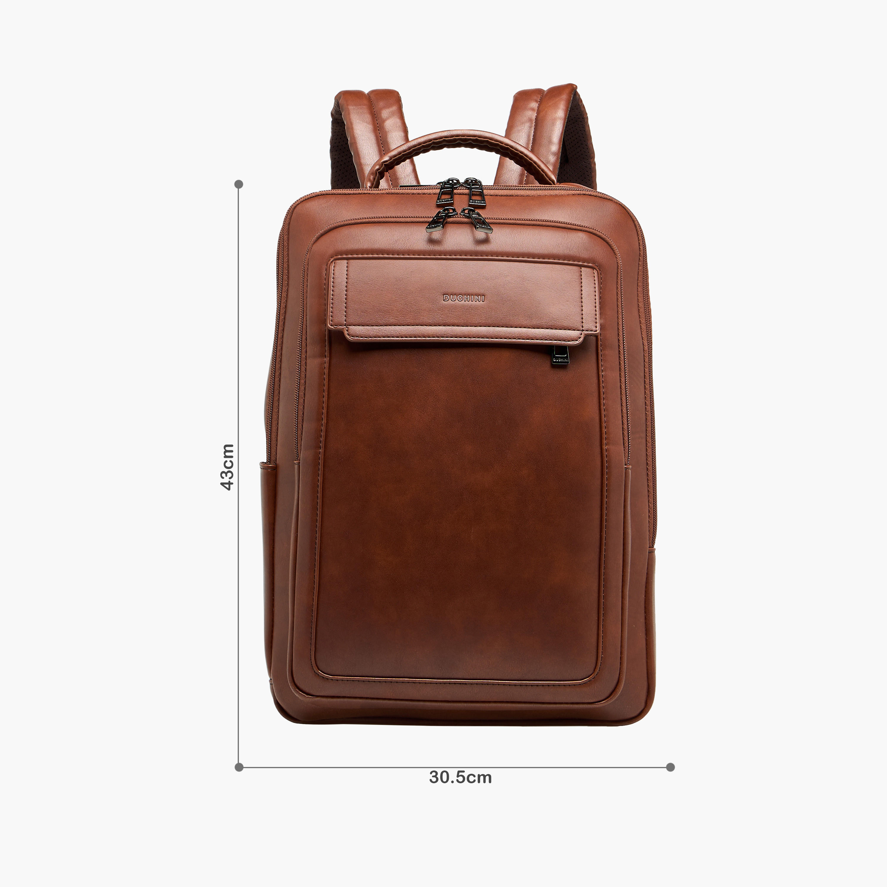 Duchini Solid Backpack with Top Handle and Zip Closure - 31x17x43 cm-men-bags-image-2