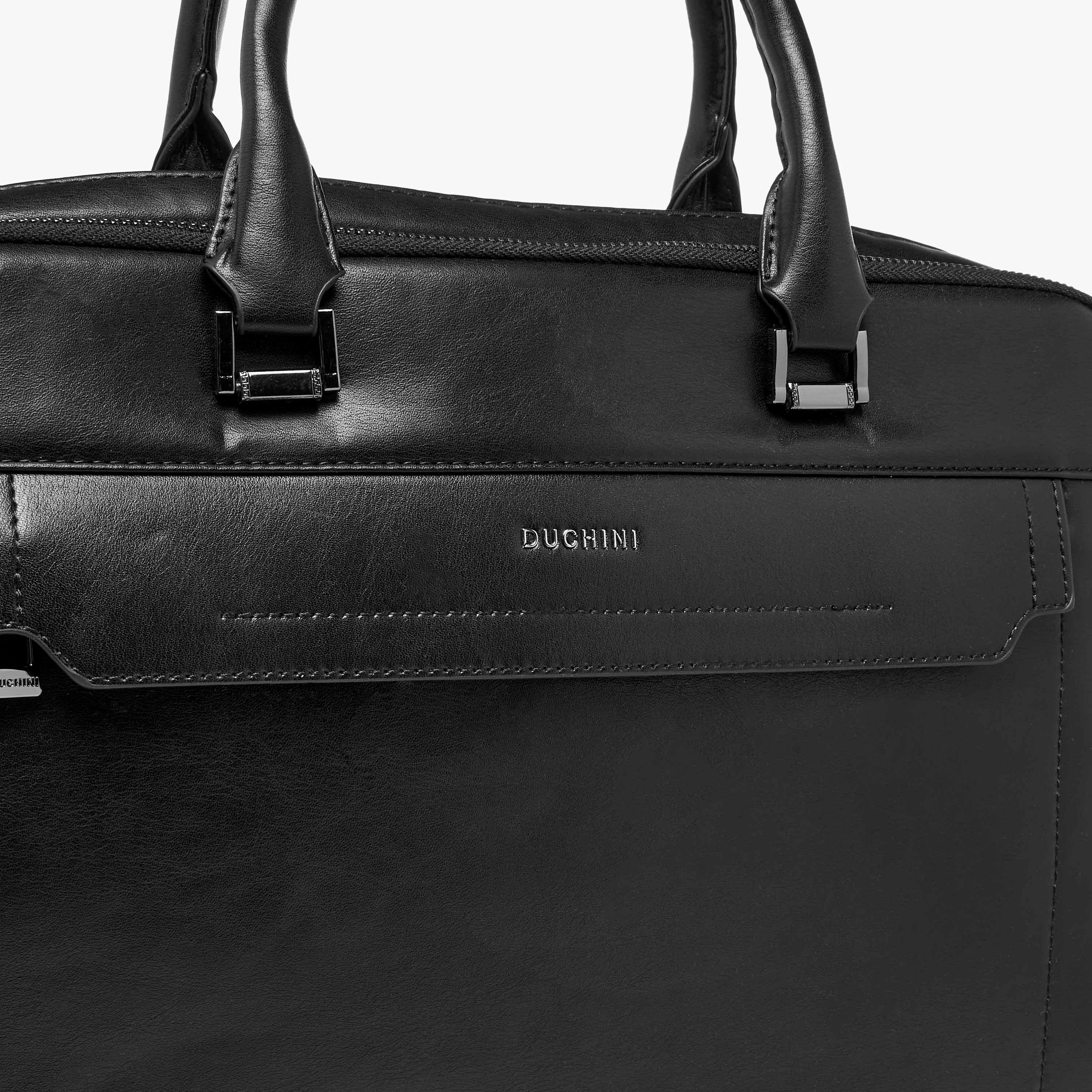 شنطة لابتوب سادة بحزام قابل للفصل وسحاب إغلاق من دوتشيني-men-bags-image-5
