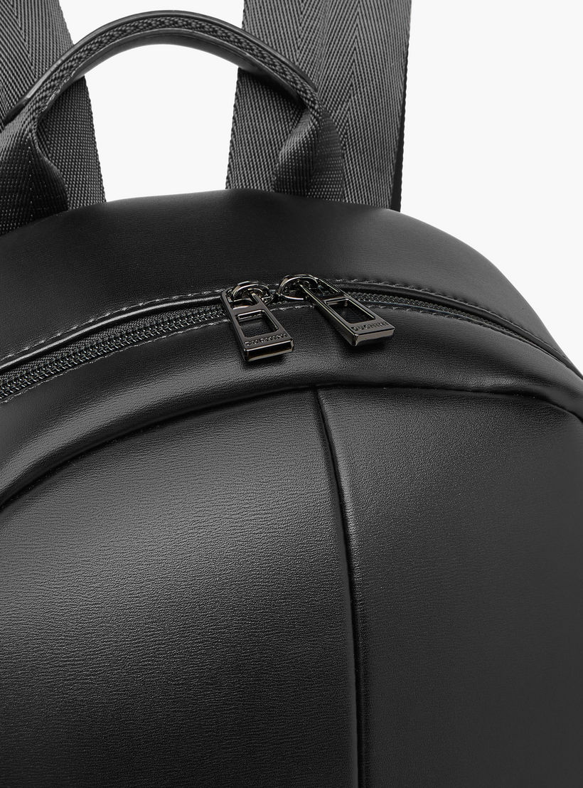 Duchini Solid Backpack with Adjustable Straps and Zip Closure - 31x17x43 cm-men-bags-image-5