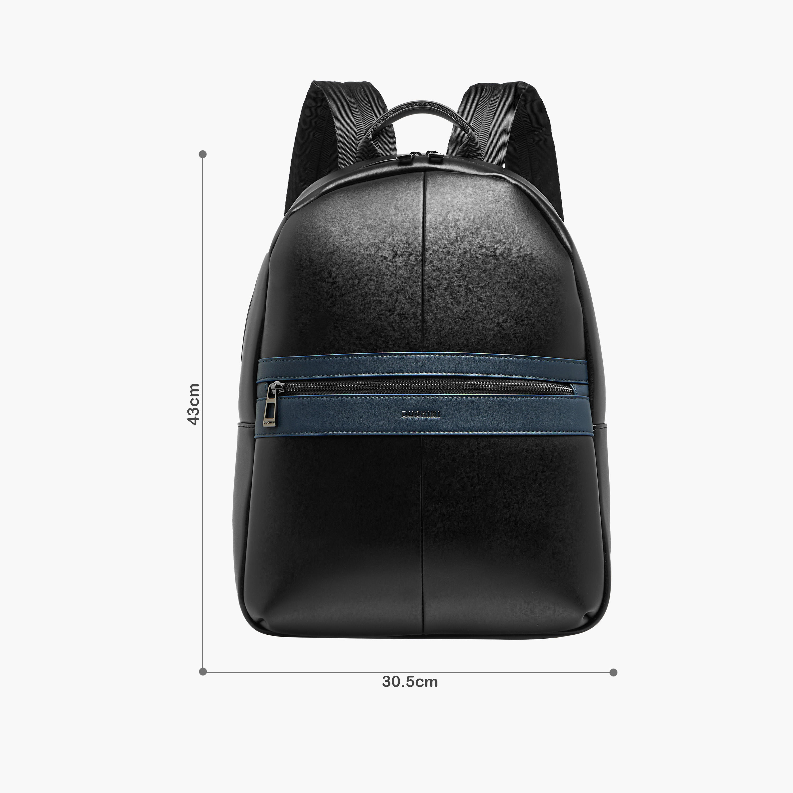 Duchini Solid Backpack with Adjustable Straps and Zip Closure - 31x17x43 cm-men-bags-image-2