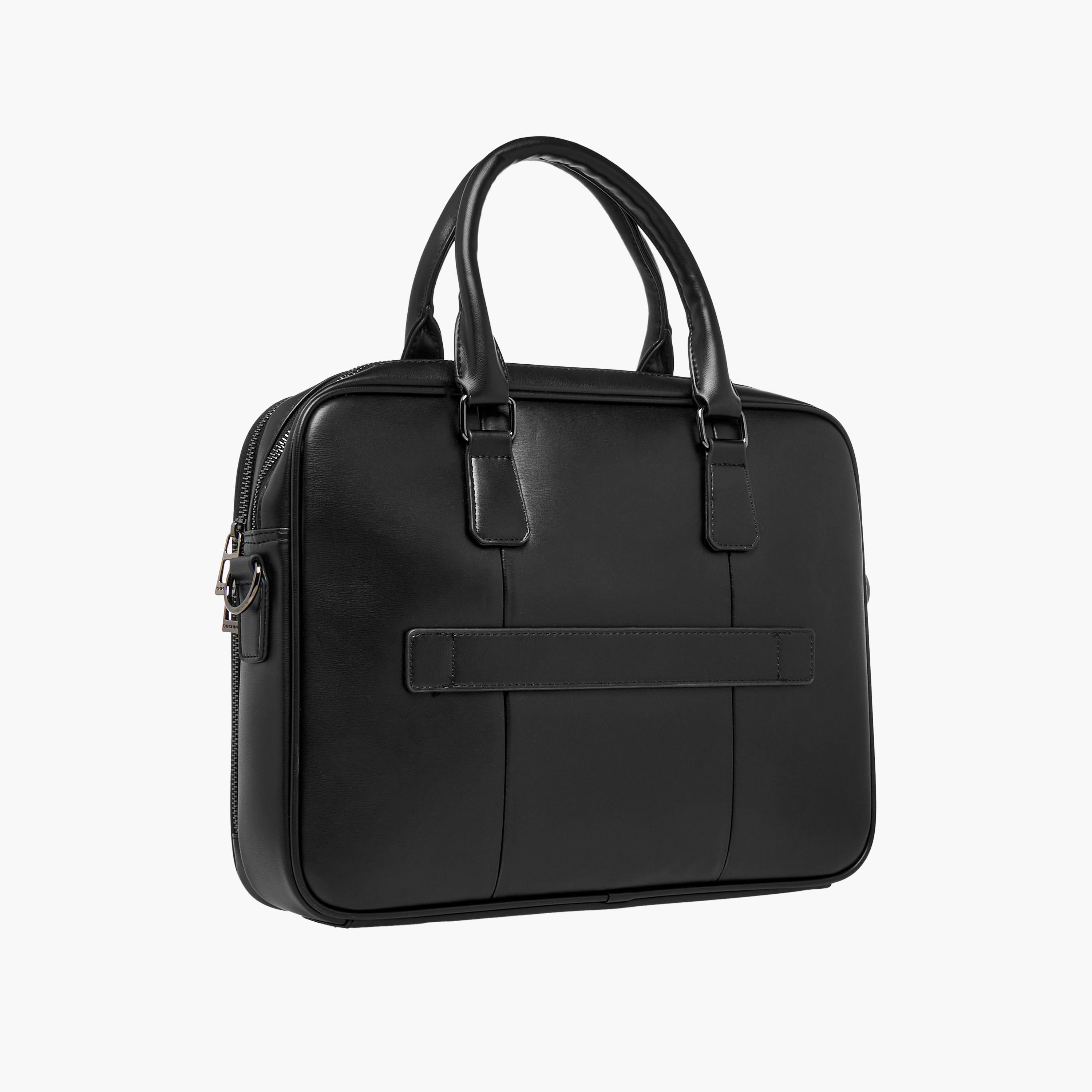 شنطة لابتوب سادة بحزام قابل للفصل وسحاب إغلاق من دوتشيني-men-bags-image-4