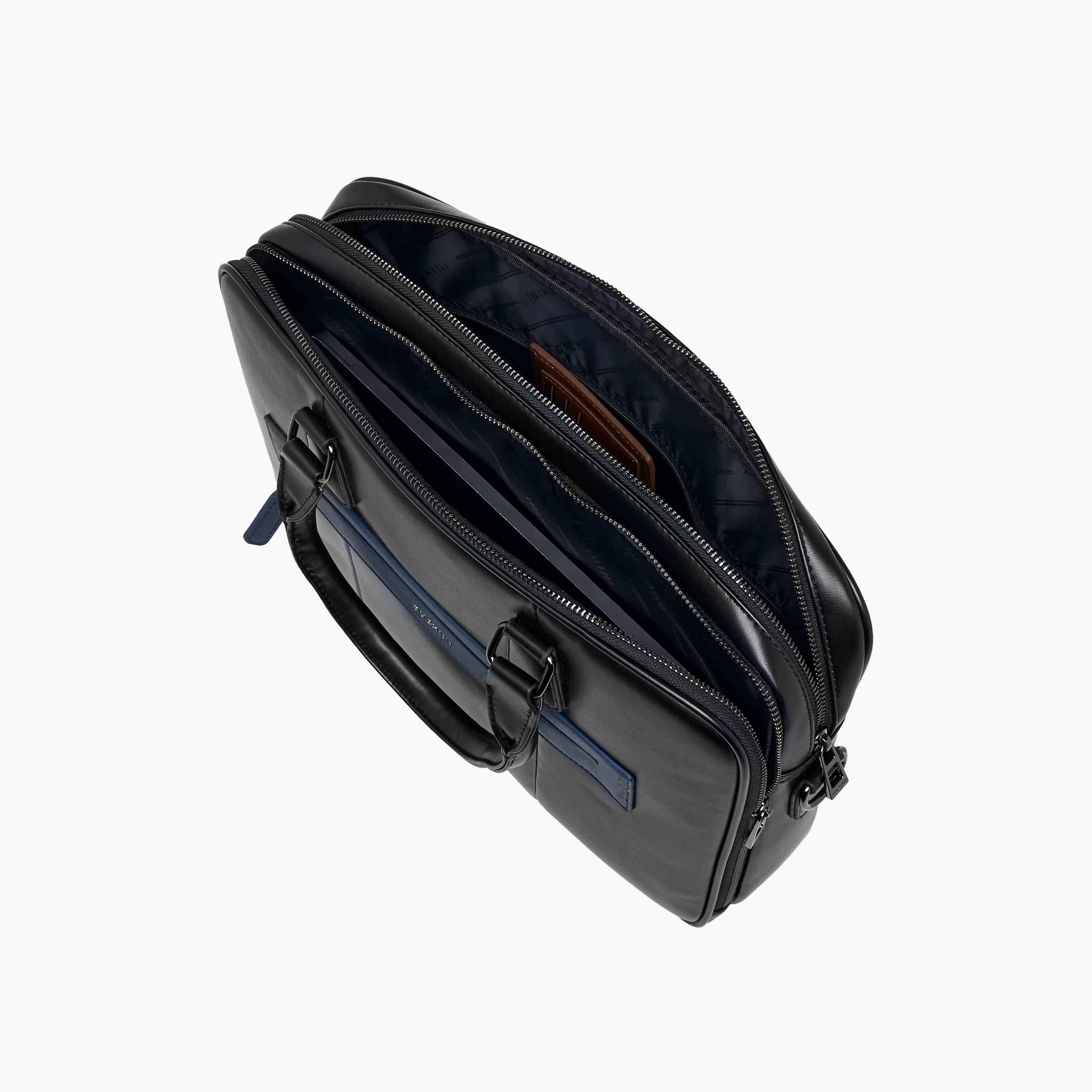 شنطة لابتوب سادة بحزام قابل للفصل وسحاب إغلاق من دوتشيني-men-bags-image-8