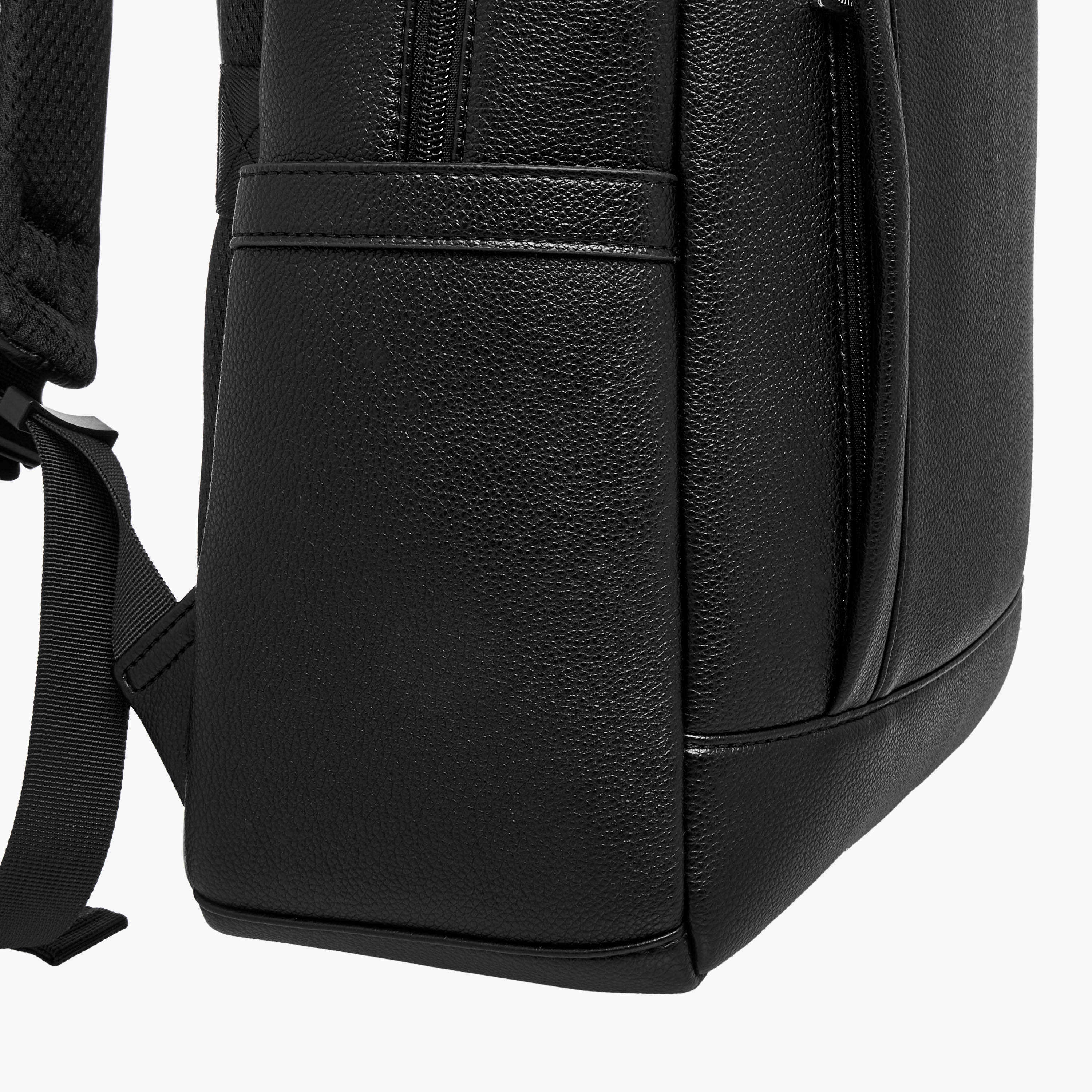 Duchini Solid Backpack with Adjustable Straps and Zip Closure - 31x17x43 cm-men-bags-image-6