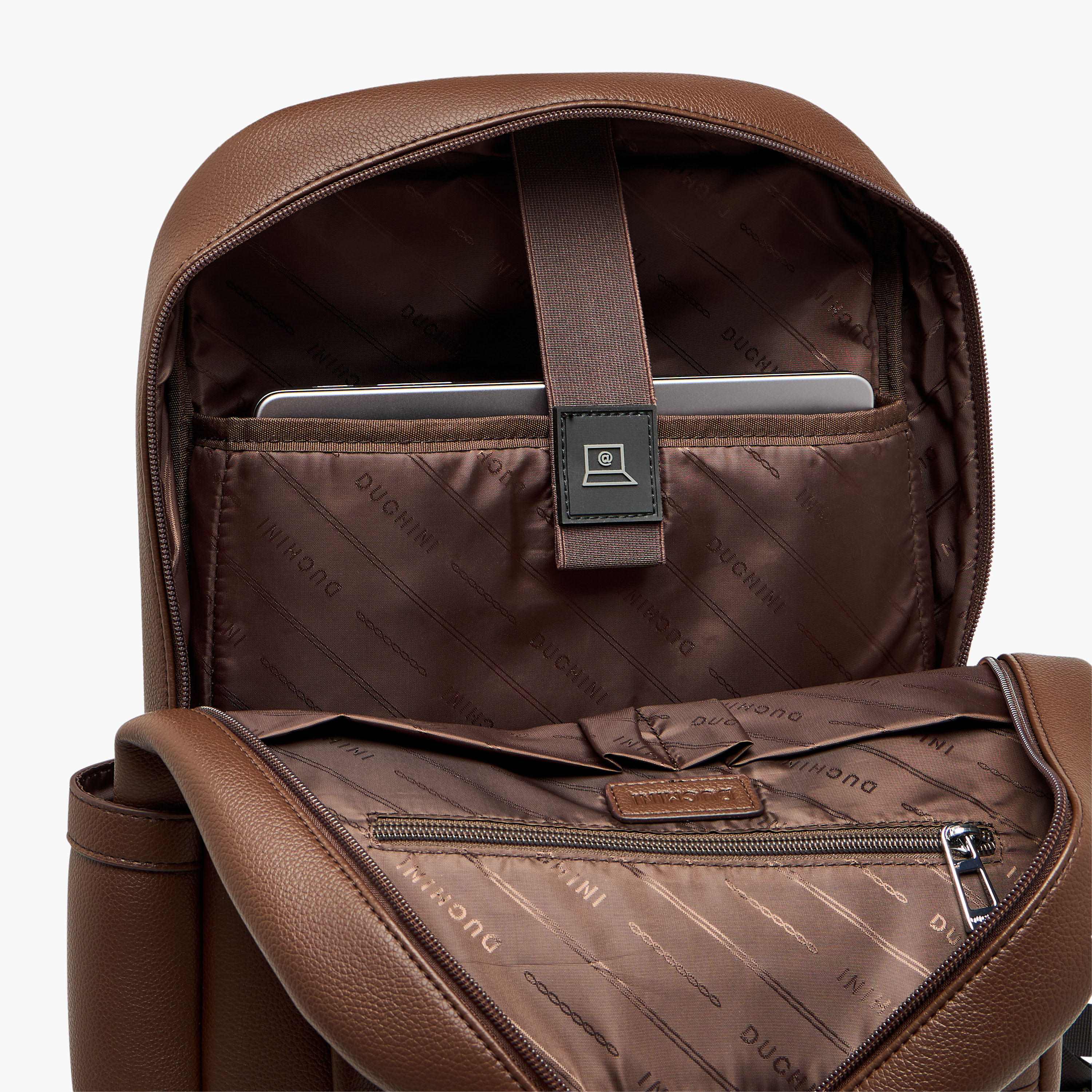 Duchini Solid Backpack with Adjustable Straps and Zip Closure - 31x17x43 cm-men-bags-image-8