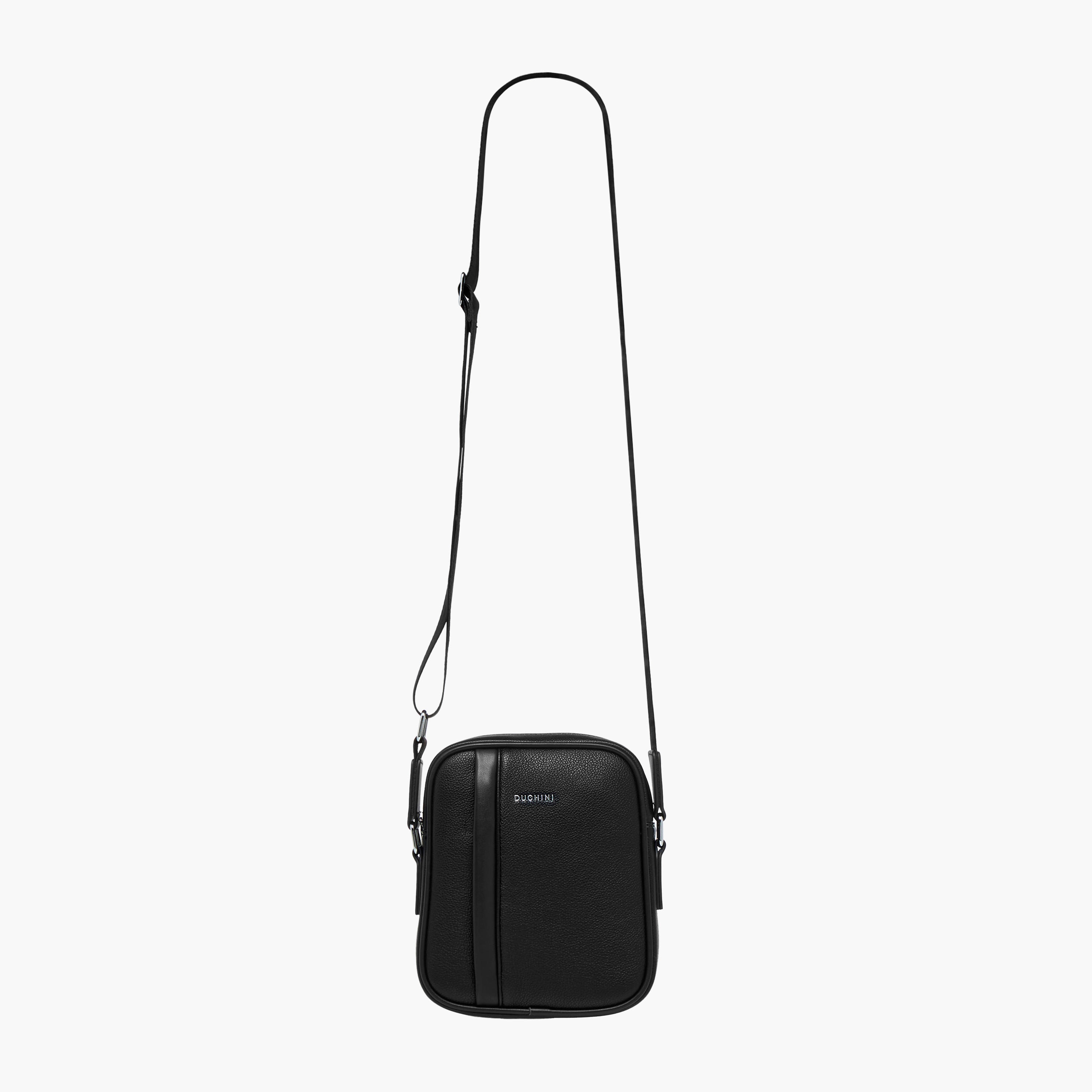 Duchini Solid Crossbody Bag with Adjustable Strap-men-bags-image-3