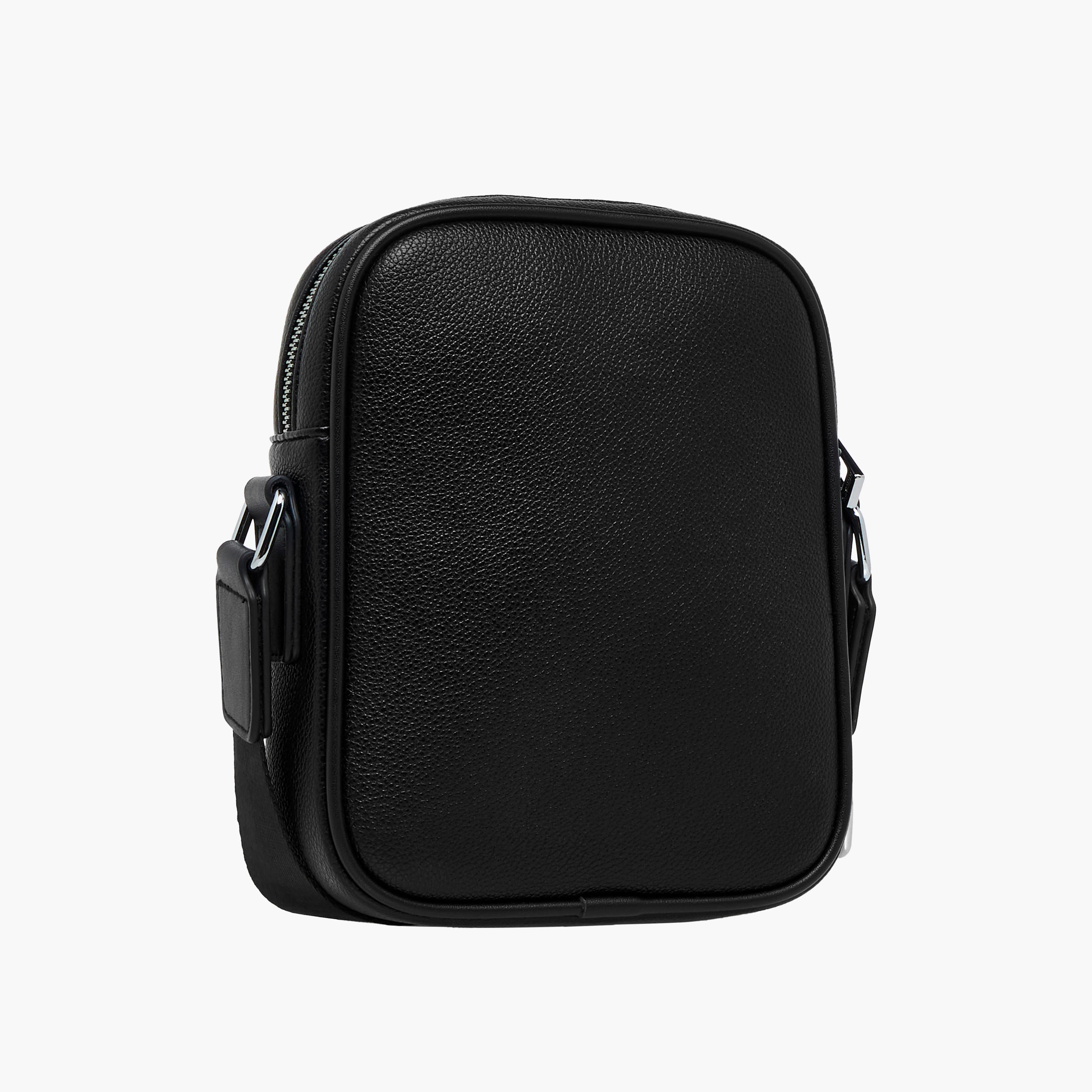 Duchini Solid Crossbody Bag with Adjustable Strap-men-bags-image-4