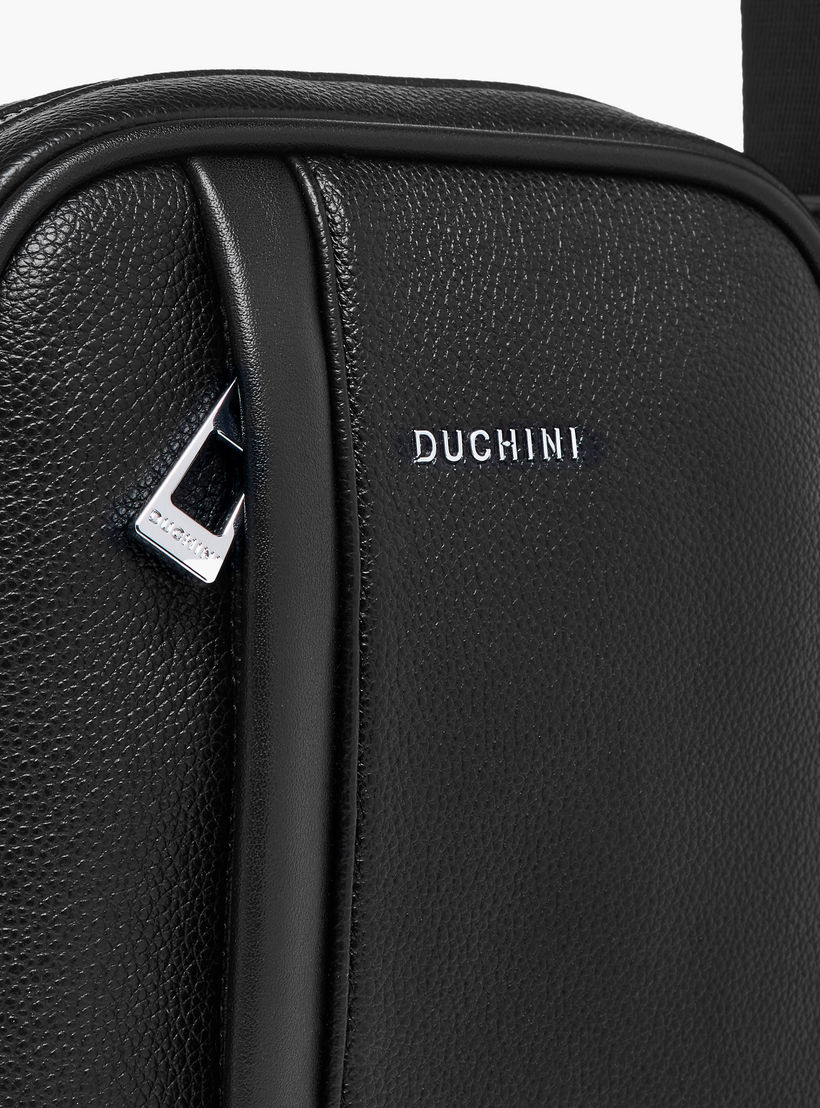 Duchini Solid Crossbody Bag with Adjustable Strap-men-bags-image-5