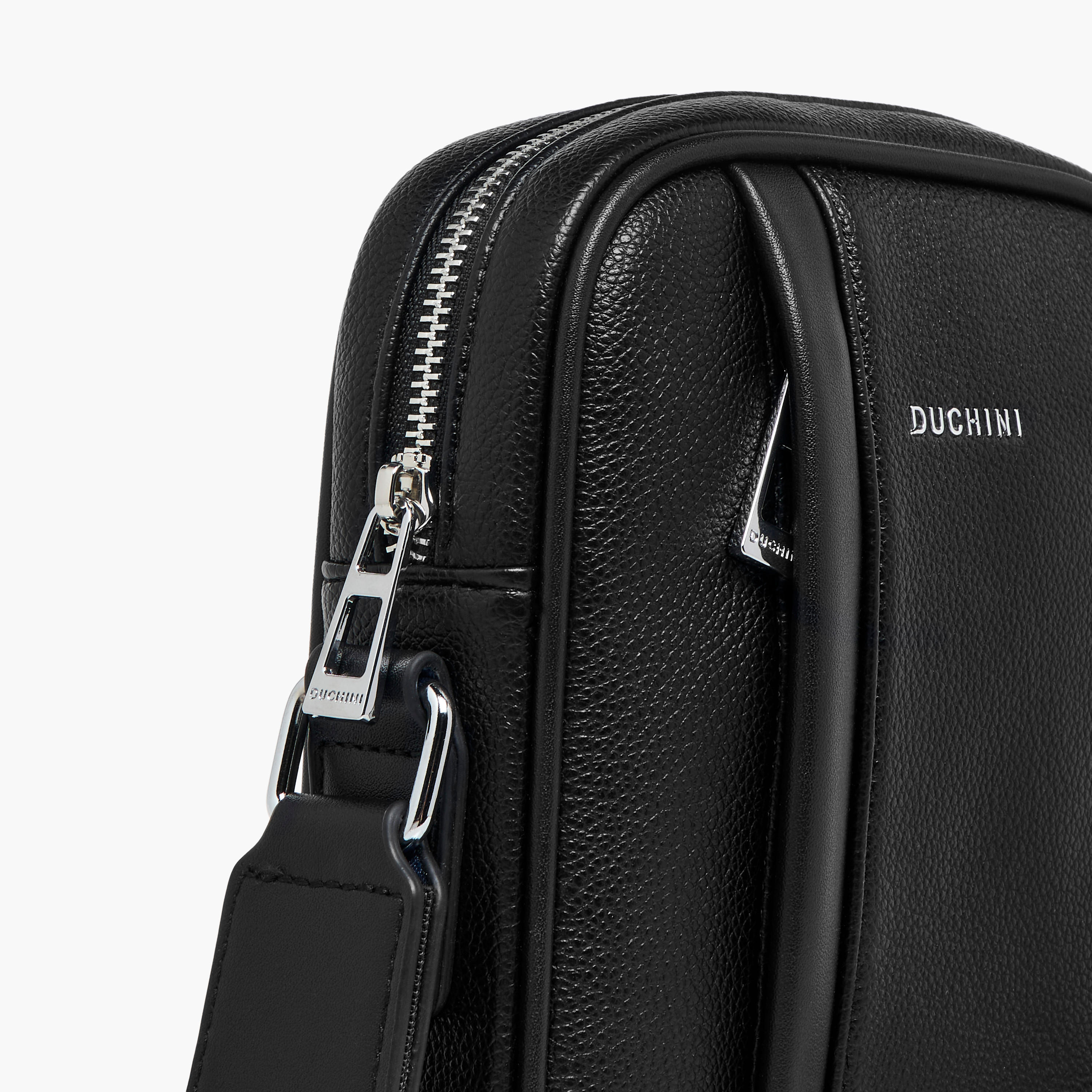Duchini Solid Crossbody Bag with Adjustable Strap-men-bags-image-6