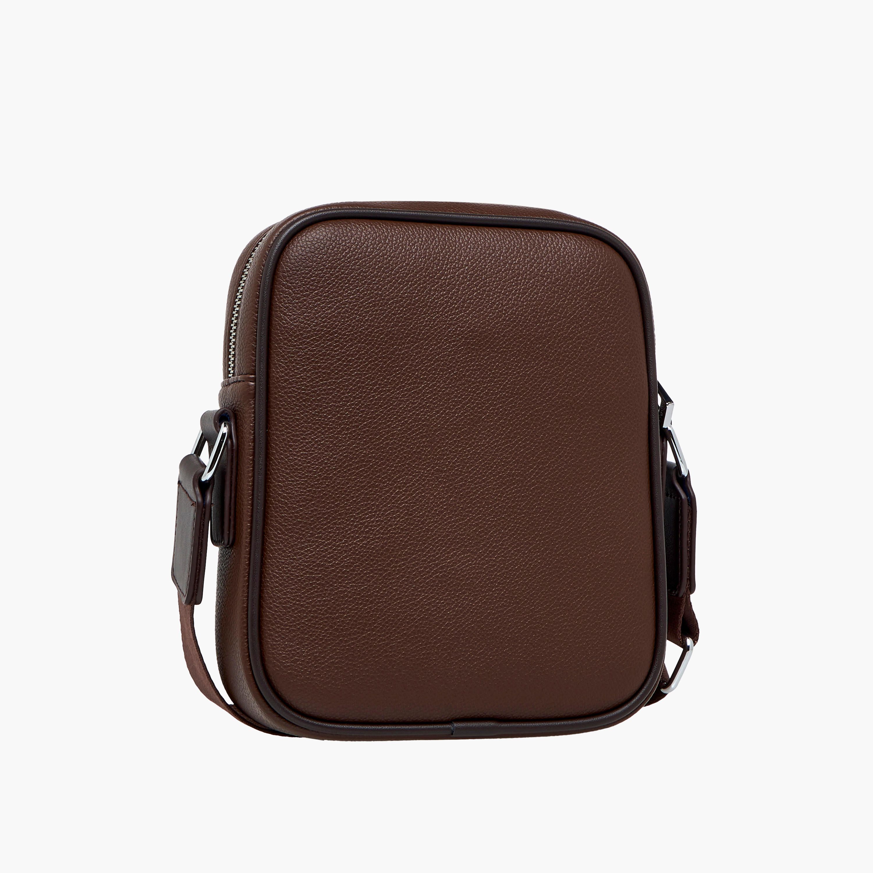 Duchini Solid Crossbody Bag with Adjustable Strap-men-bags-image-4