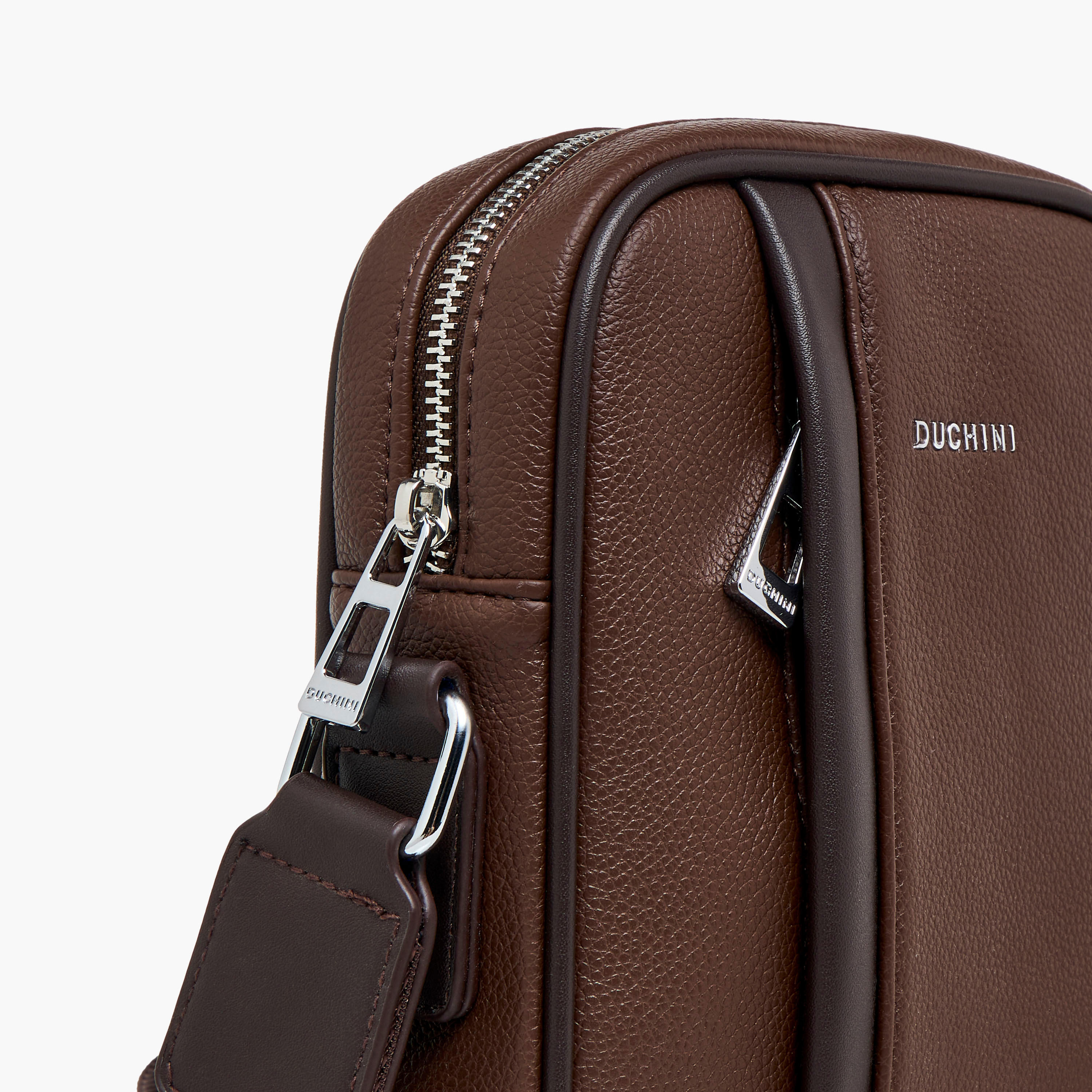 Duchini Solid Crossbody Bag with Adjustable Strap-men-bags-image-6