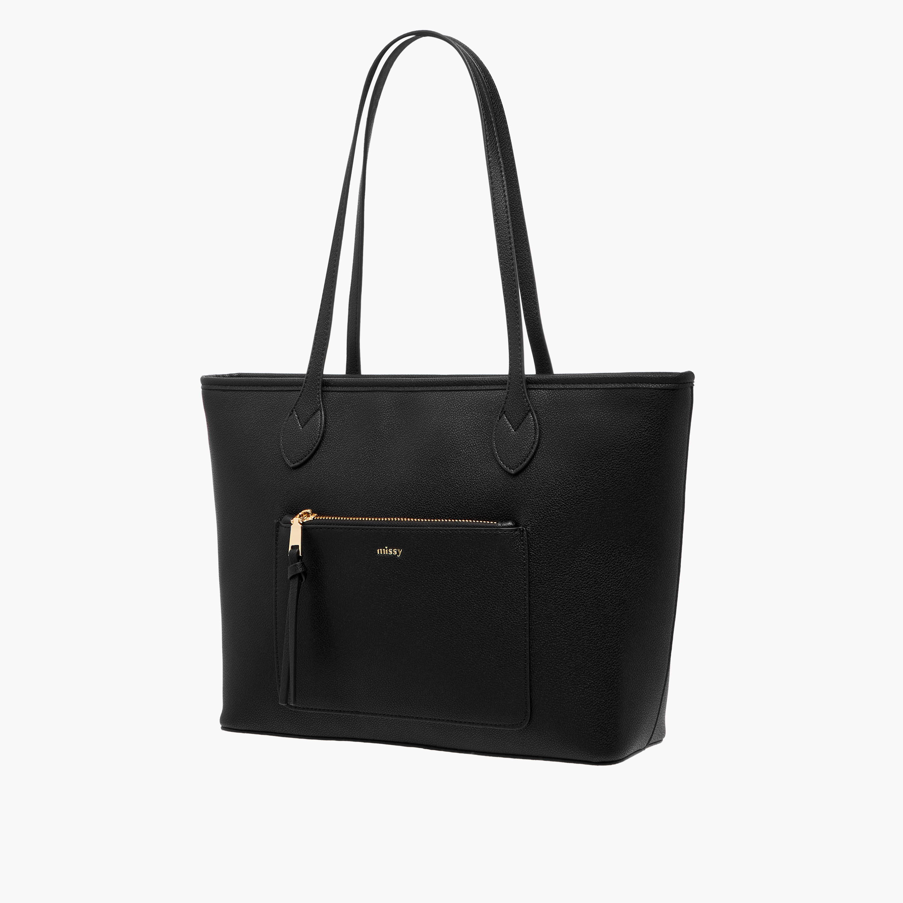 شنطة توتي سادة بمقبض مزدوج وسحاب إغلاق من ميسي-women-bagsandwallets-handbags-image-3