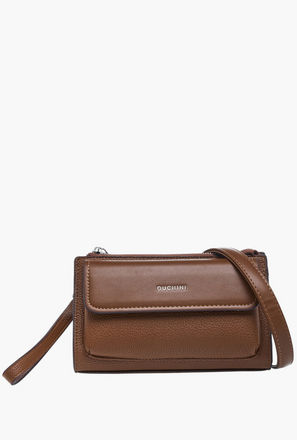 Duchini Solid Bag with Detachable Strap and Zip Closure-men-image-1