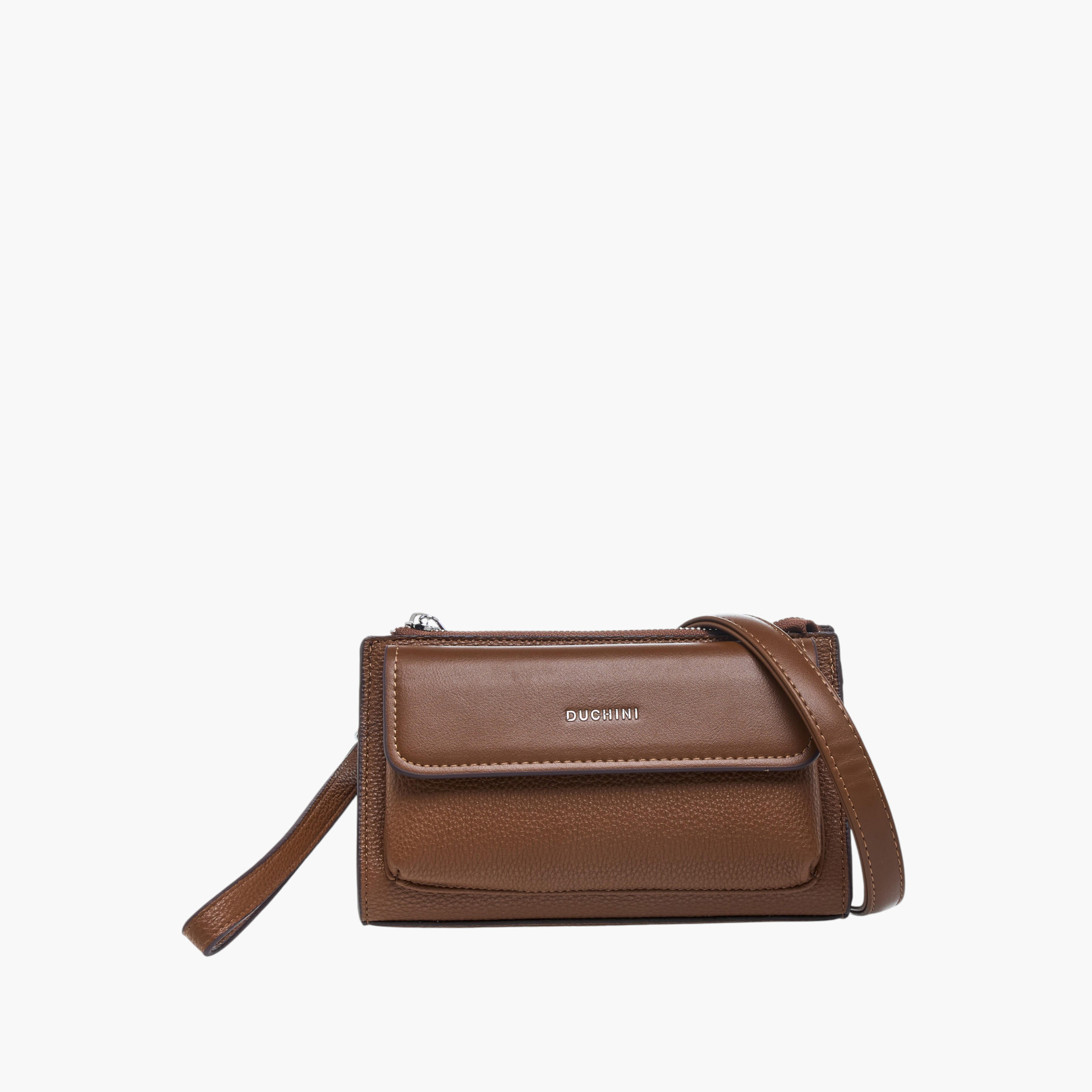 Duchini Solid Bag with Detachable Strap and Zip Closure-travel-accessories-image-1