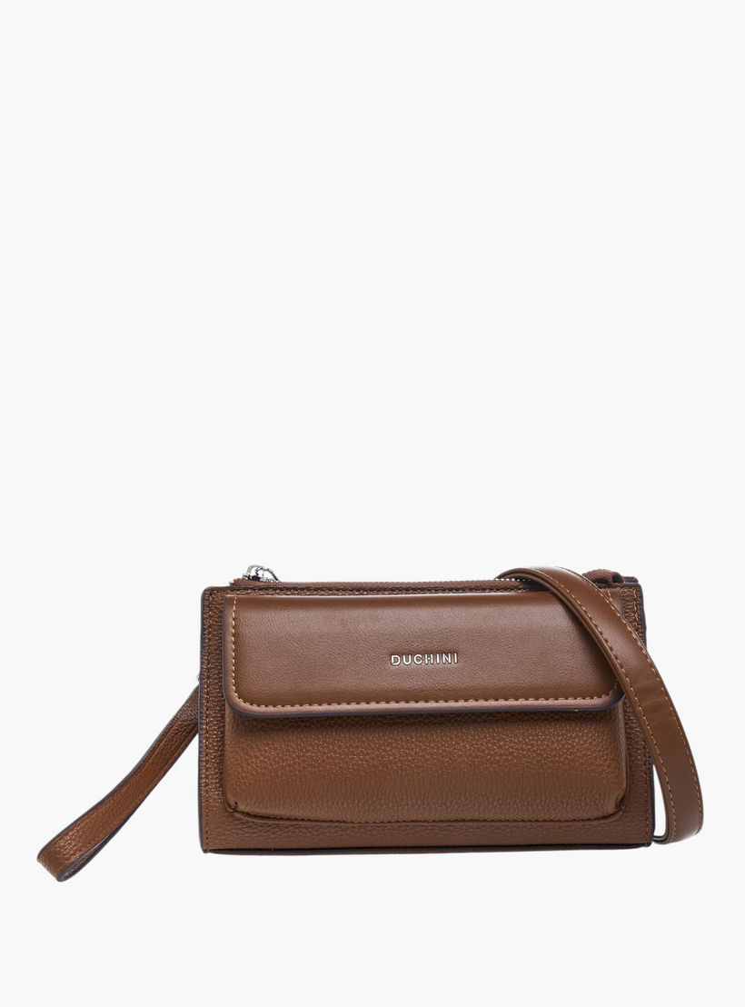 Duchini Solid Bag with Detachable Strap and Zip Closure-travel-accessories-image-1