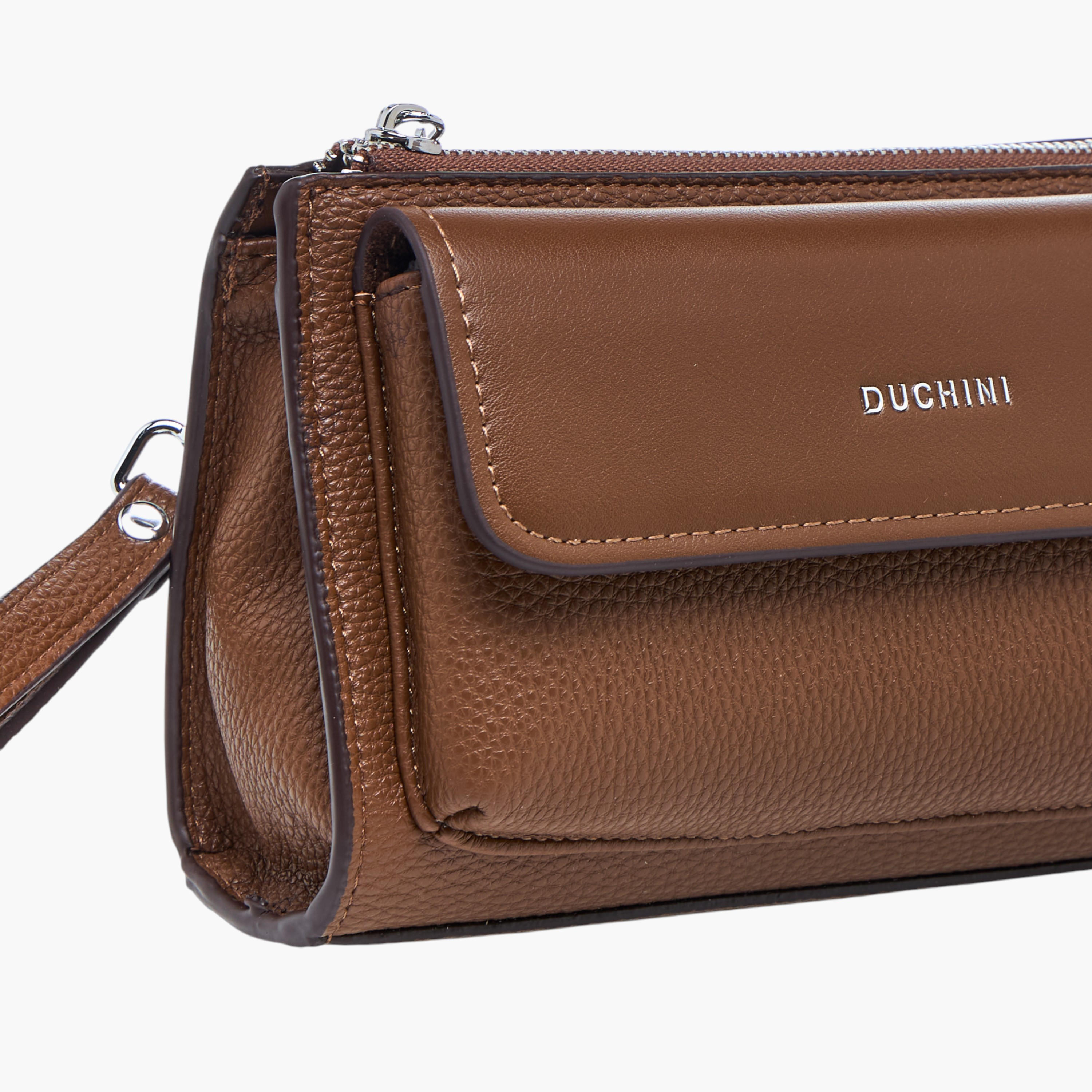 Duchini Solid Bag with Detachable Strap and Zip Closure-travel-accessories-image-5