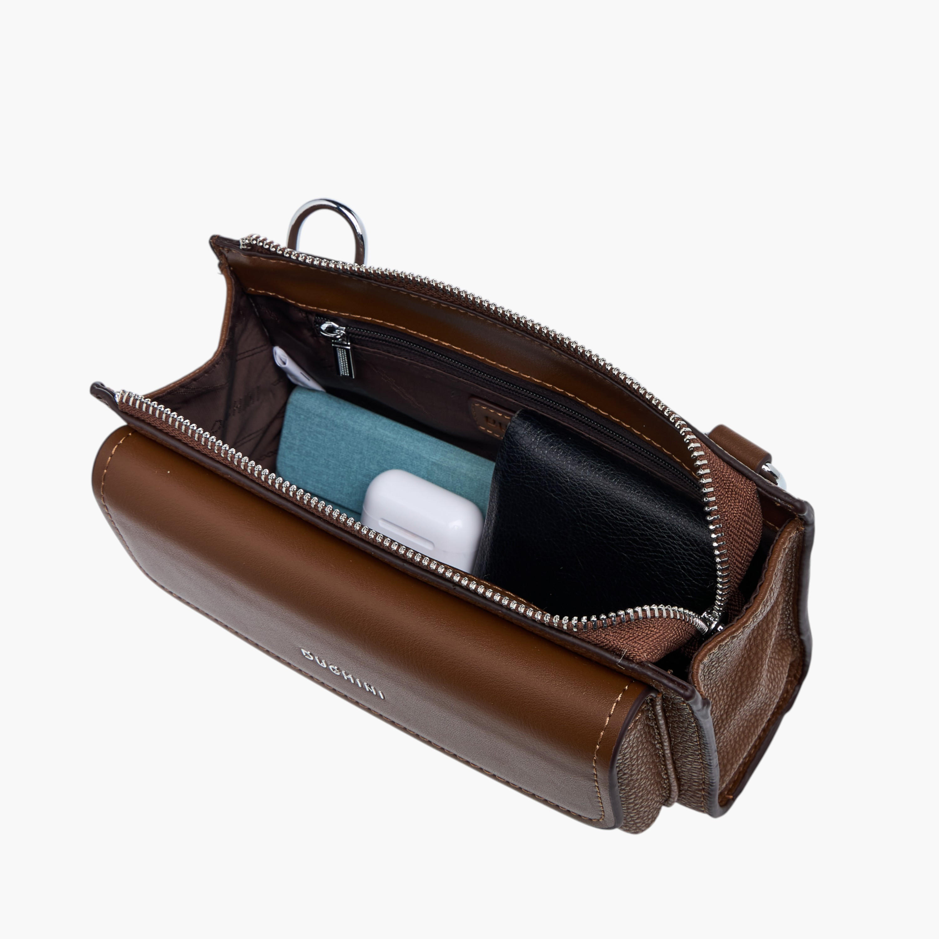 Duchini Solid Bag with Detachable Strap and Zip Closure-travel-accessories-image-8