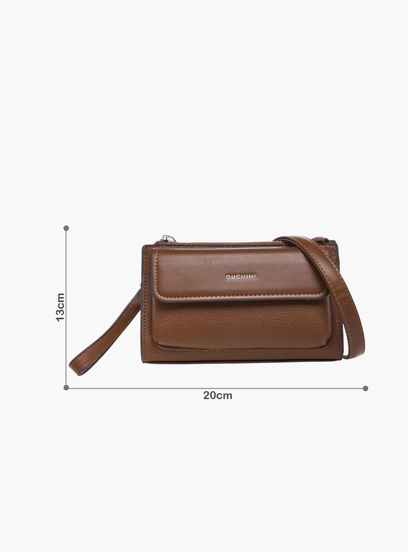 Duchini Solid Bag with Detachable Strap and Zip Closure-travel-accessories-image-2