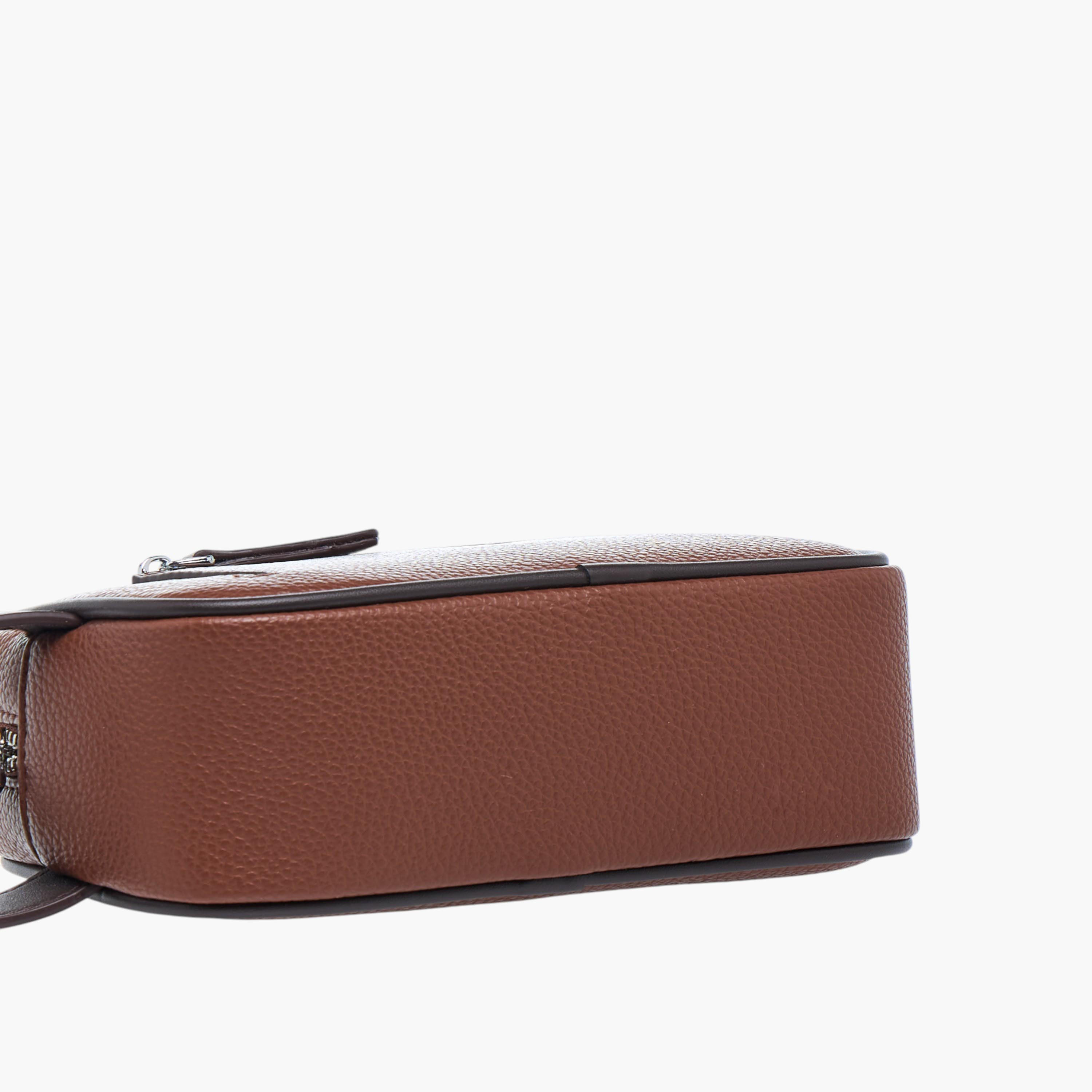 Duchini Textured Pouch with Zip Closure-men-bags-image-5
