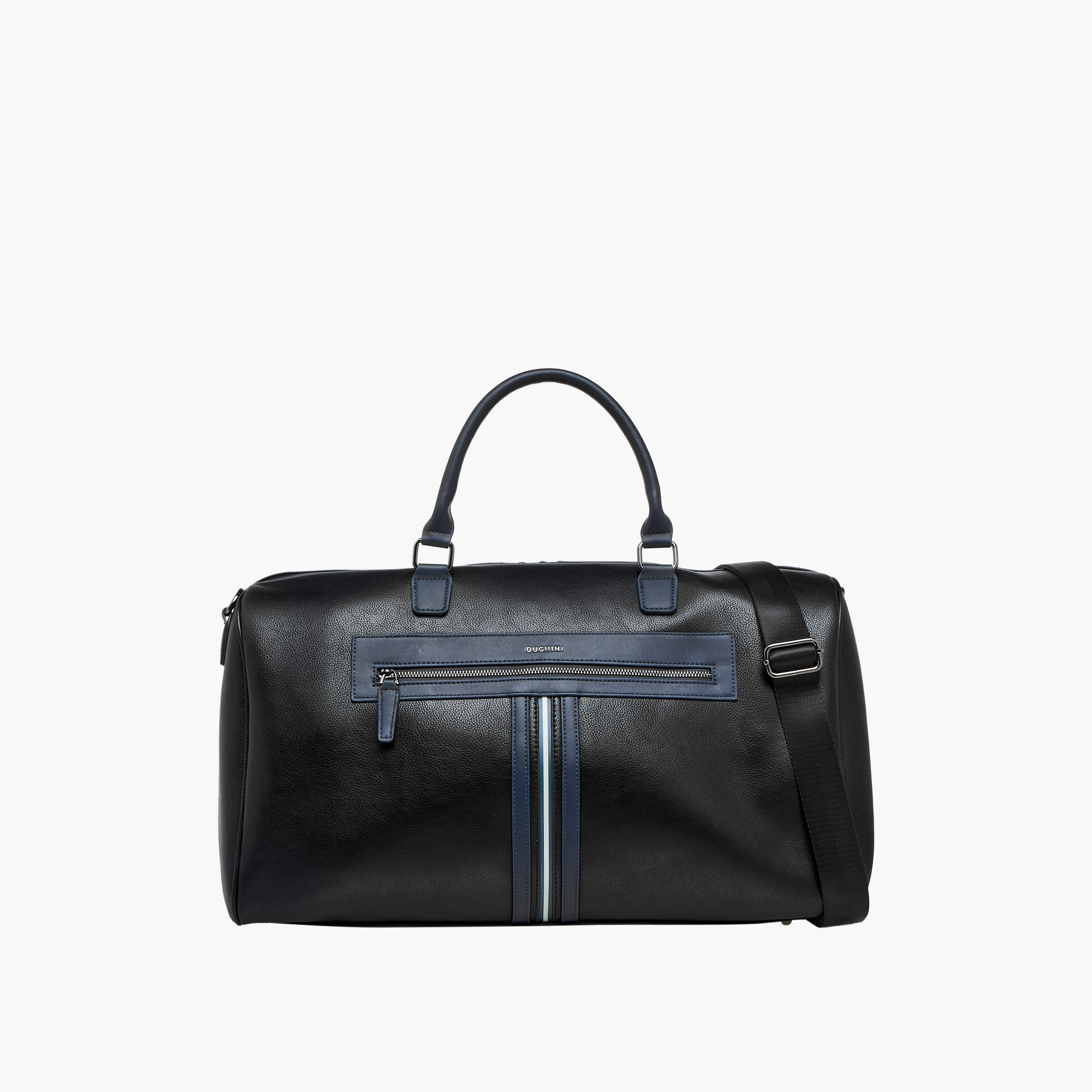 Duchini Solid Duffel Bag with Detachable Strap and Zip Closure-travel-luggagesandbags-dufflebags-image-1