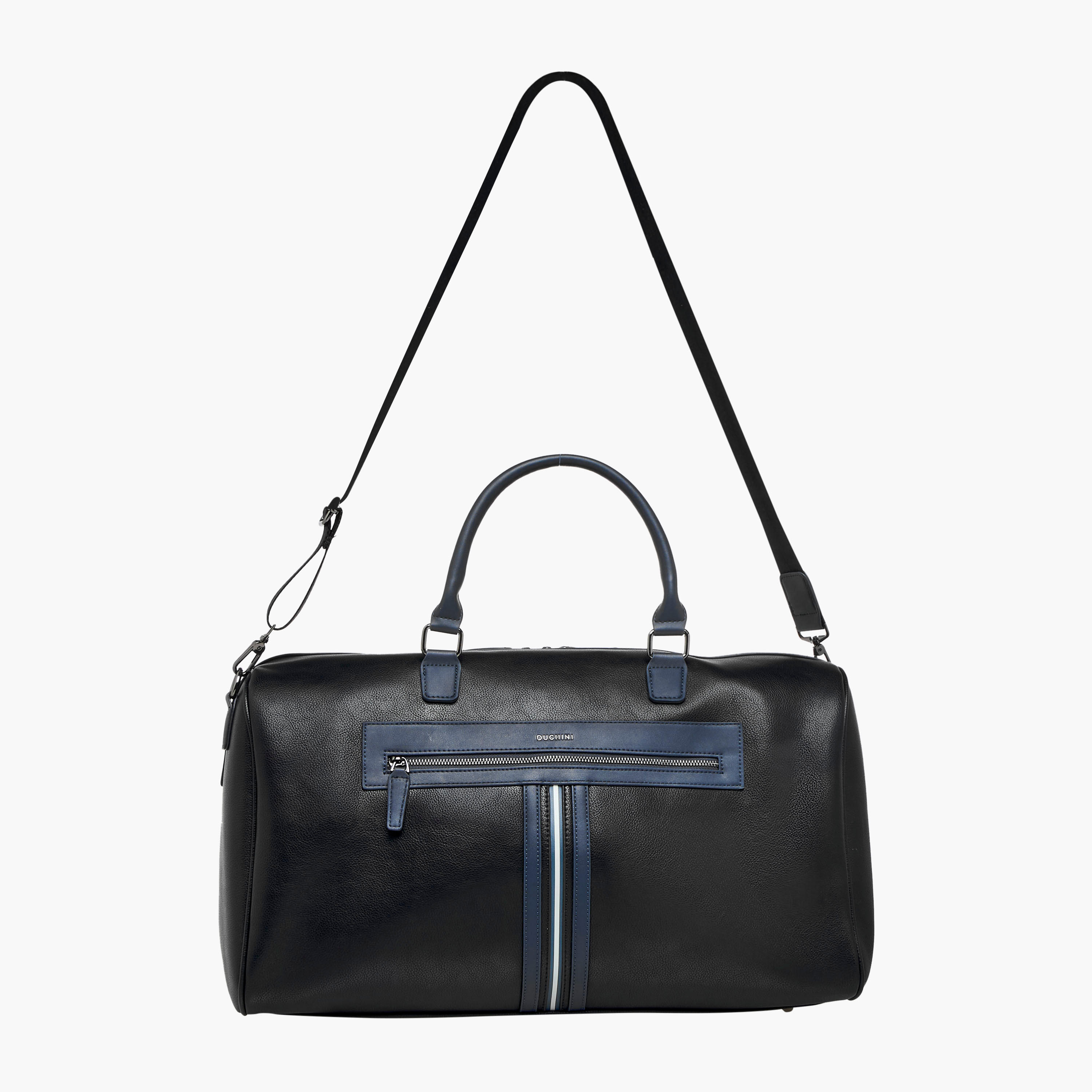 Duchini Solid Duffel Bag with Detachable Strap and Zip Closure-travel-luggagesandbags-dufflebags-image-2
