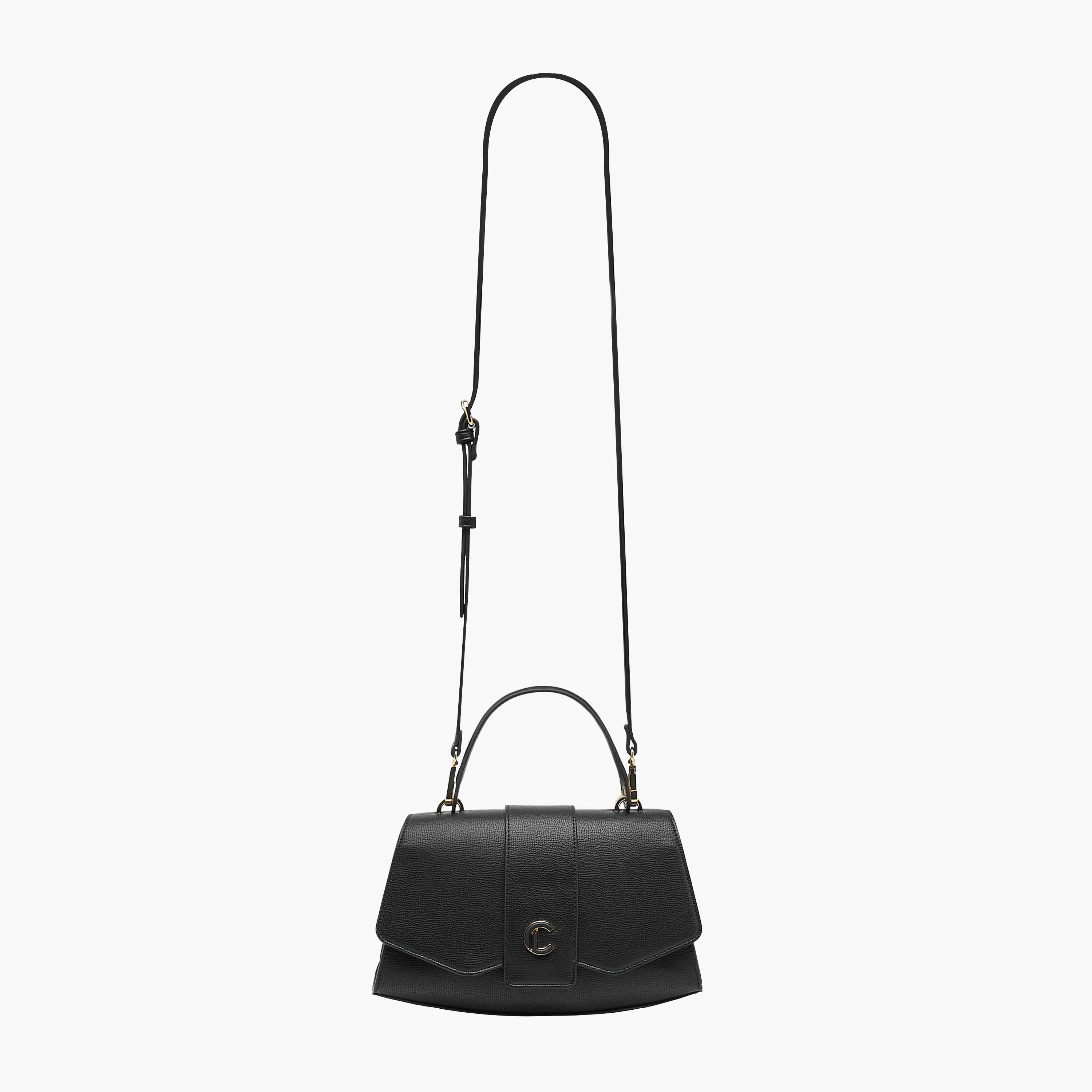 شنطة ساتشيل سادة بزر إغلاق وحزام قابل للفصل من لو كونفورت-women-bagsandwallets-handbags-image-7