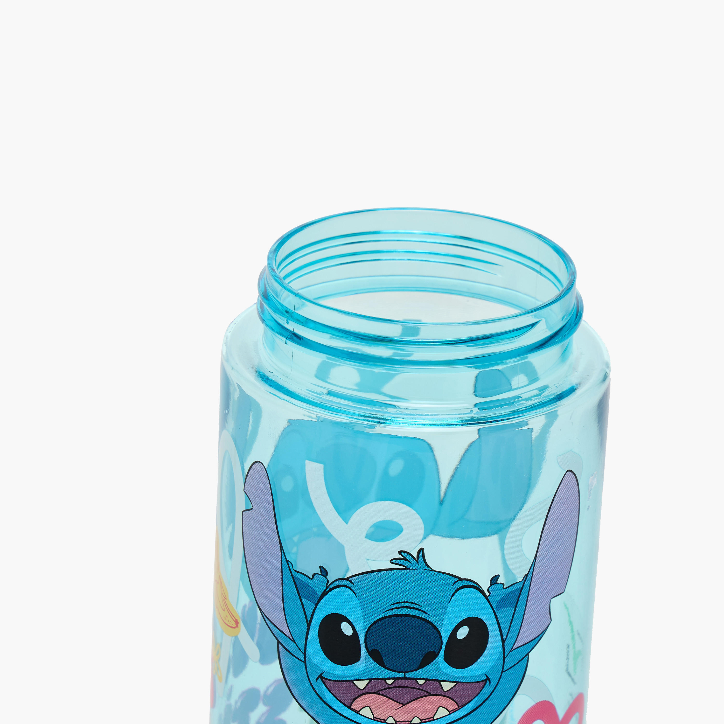 Stitch Print Water Bottle with Straw - 470 ml-school-waterbottles-image-6