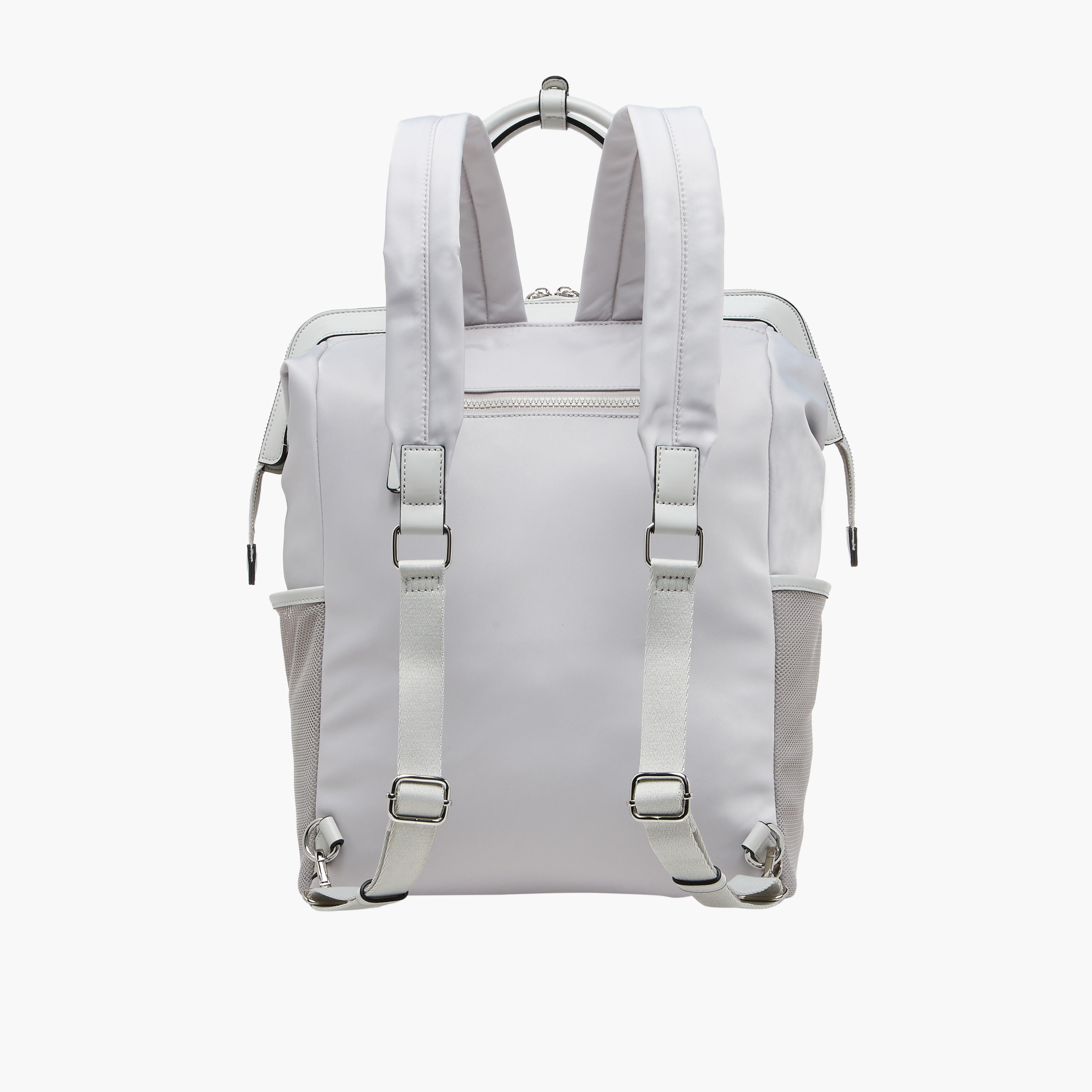 Missy Solid Backpack with Adjustable Straps and Zip Closure - 30x10x35 cm-women-bagsandwallets-backpacks-image-4