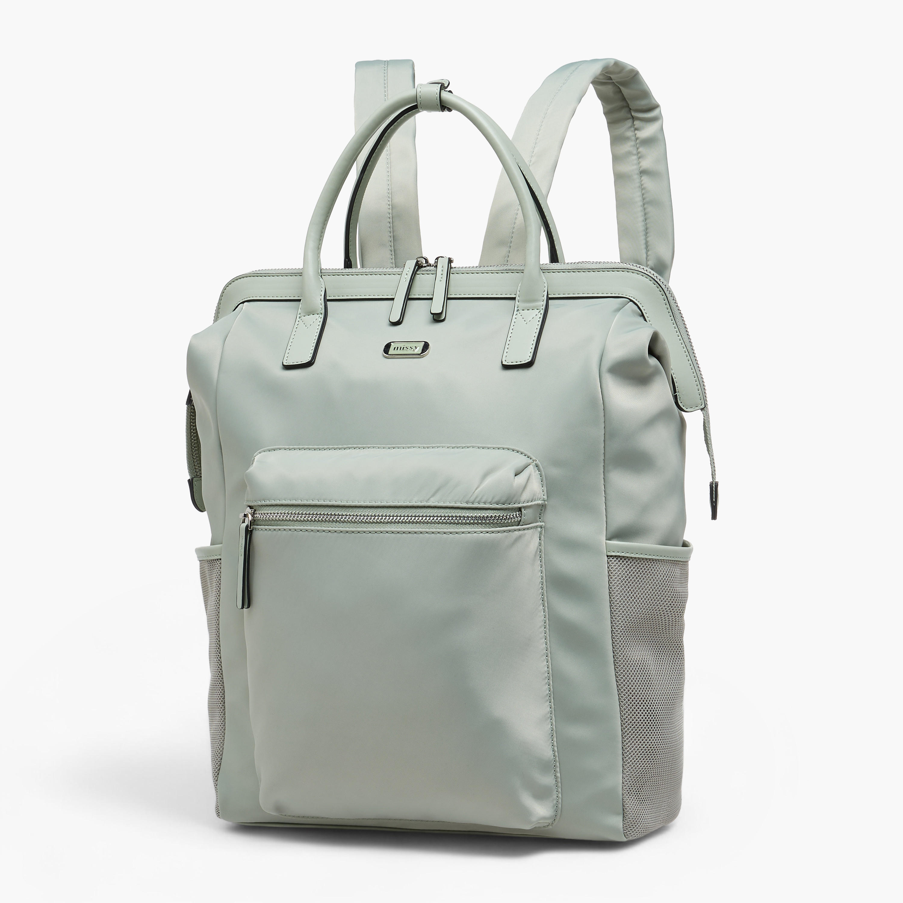 Missy Solid Backpack with Adjustable Straps and Zip Closure - 30x10x35 cm-women-bagsandwallets-backpacks-image-2